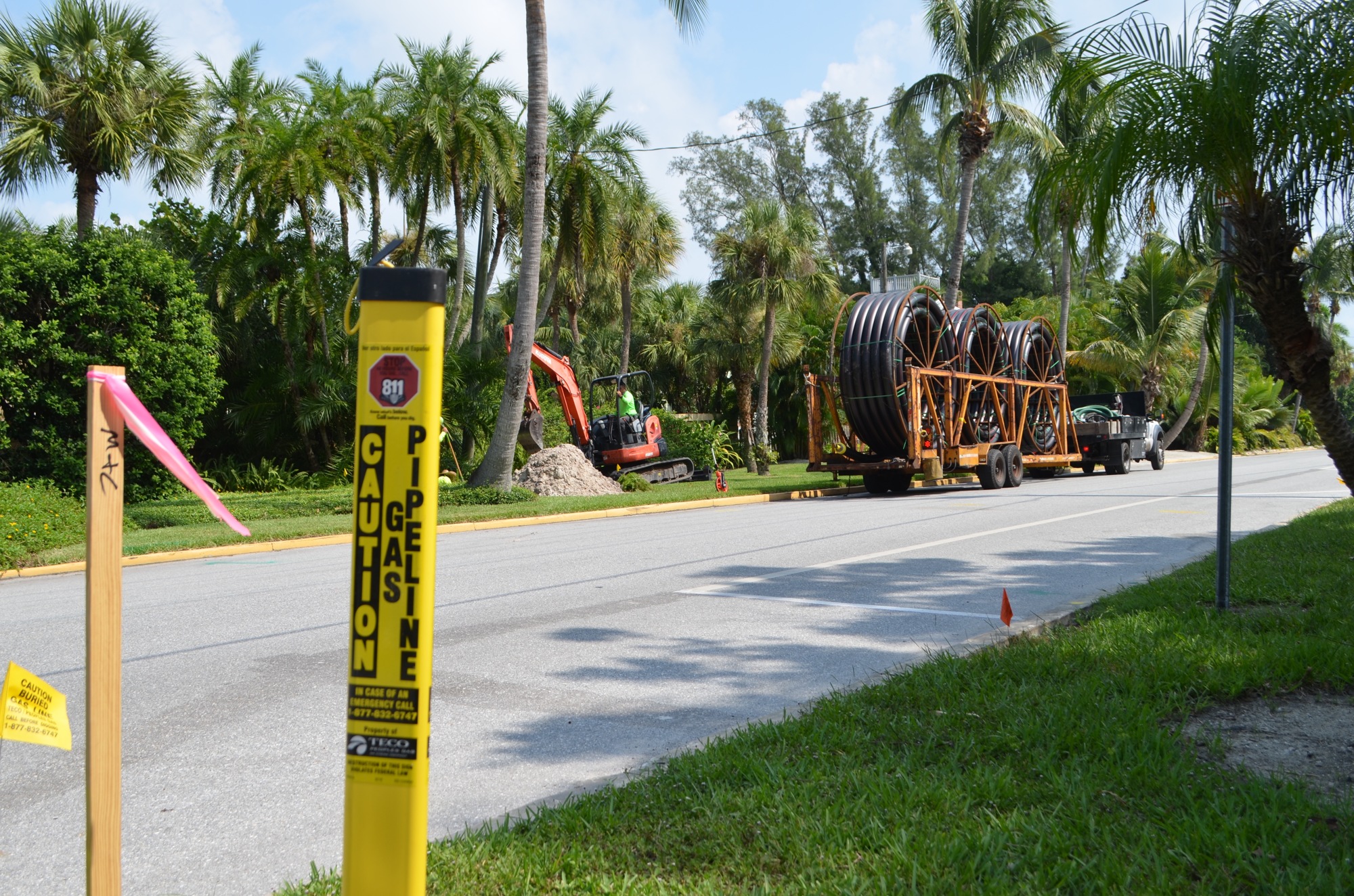 The town's underground utilities project launched in July and has remained on schedule.