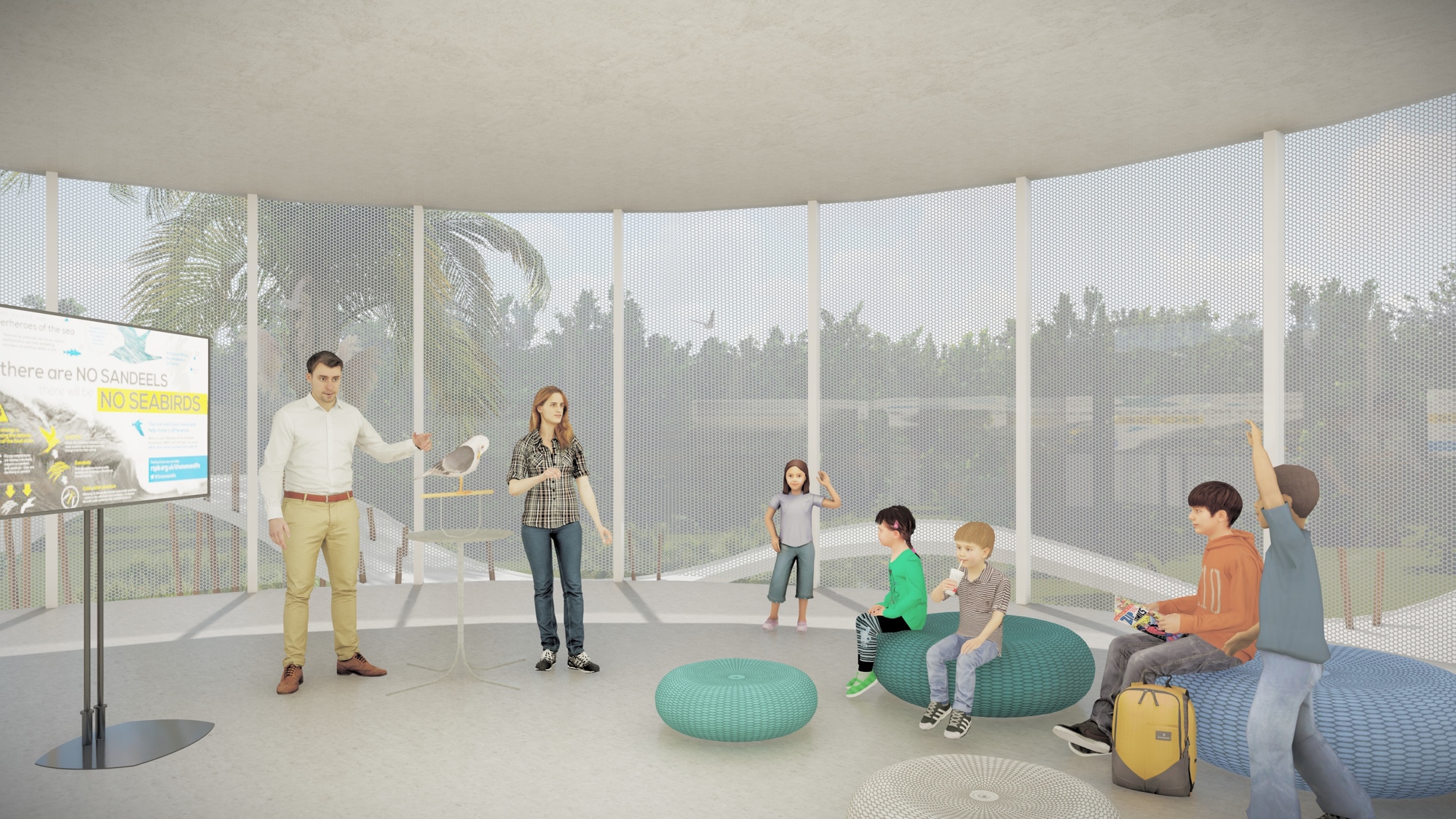 Artist rendering of the upstairs education center. Photo courtesy of Save Our Seabirds.
