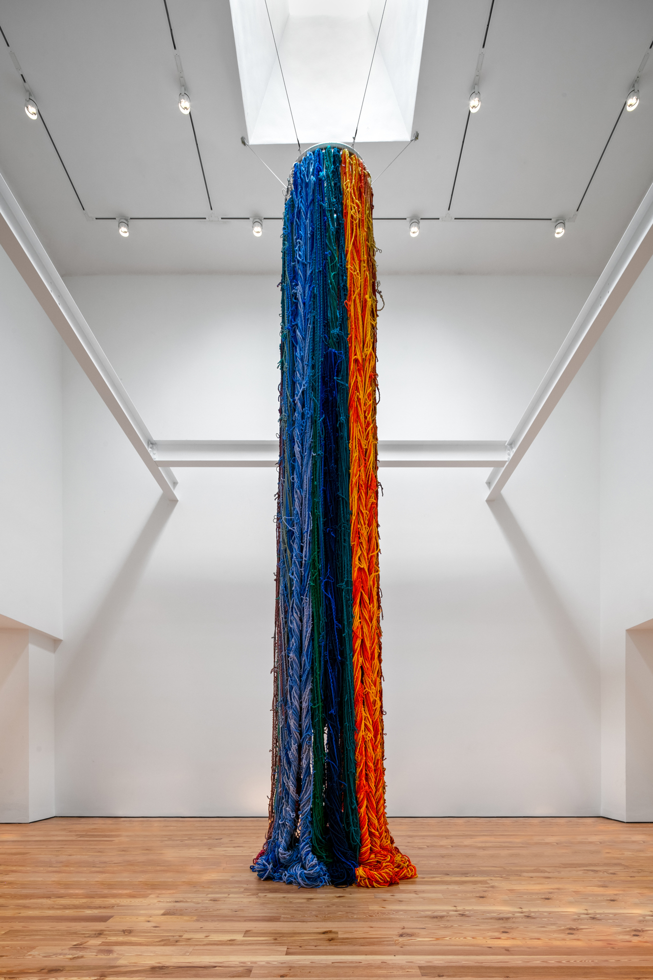 An installation by Sheila Hicks awaits wide-eye viewers in the Tom and Sherri Koski Gallery of the soon-to-open Sarasota Art Museum. (Courtesy Ryan Gamma)
