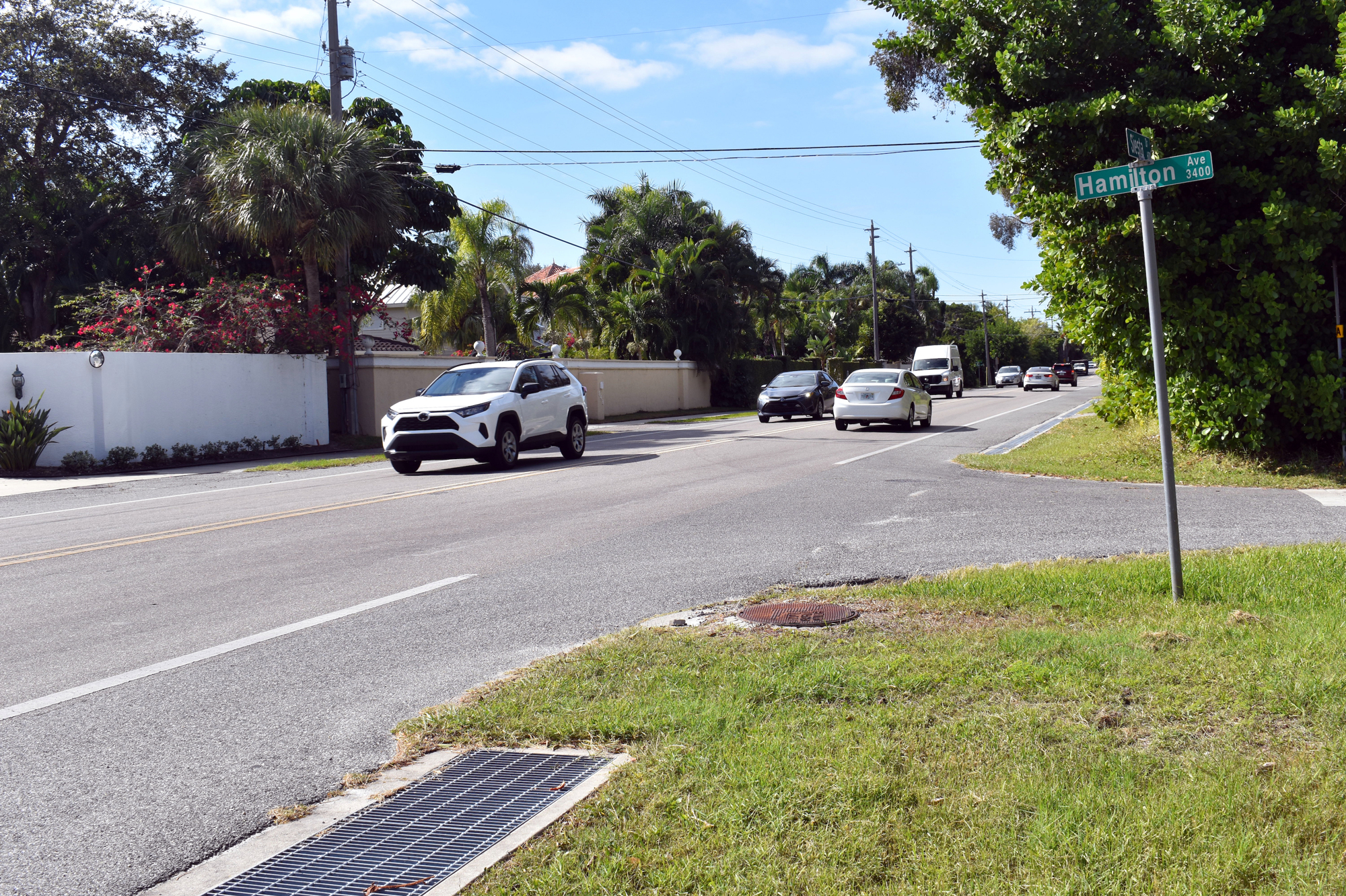 Some residents would like to see a pedestrian crosswalk added near Hamilton Avenue so they can cross Siesta Drive to get to a sidewalk.