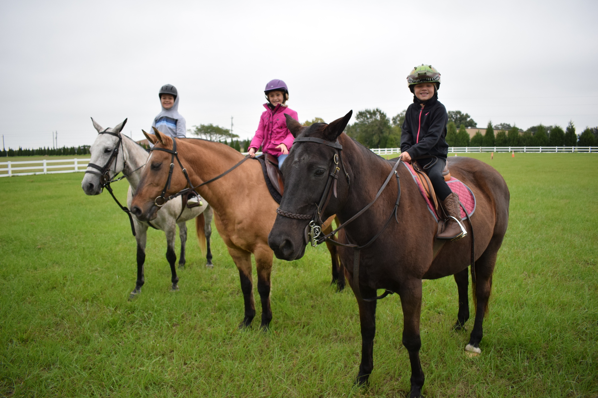 Marcel Omachel, 9, Gia Sines-Figliola , 8, and Abby Berent, 7