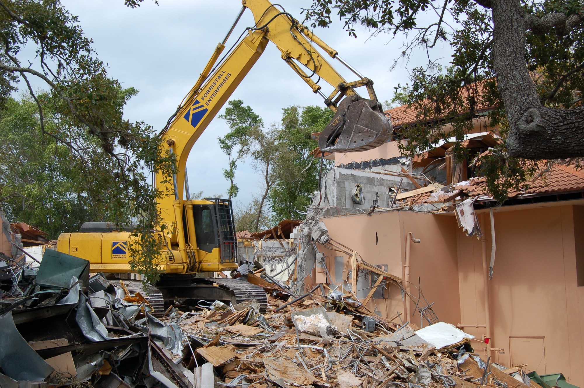 The former Amore Restaurant building is torn down. 