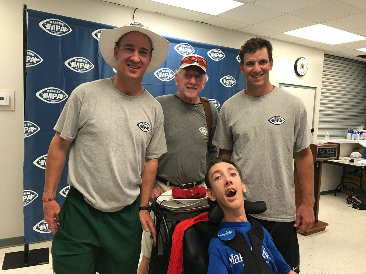 William Klick, an 18-year Longboater, met the first family of football last summer at a football camp in Louisiana.