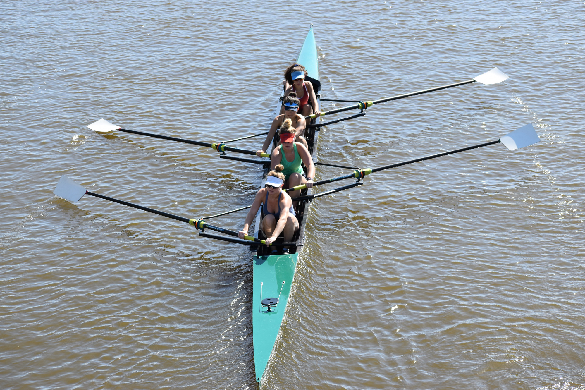 Sixty coaches and about 380 students honed rowing skills during the USRowing Youth Regional Challenge Training Camp at Nathan Benderson Park last month. Courtesy photo.