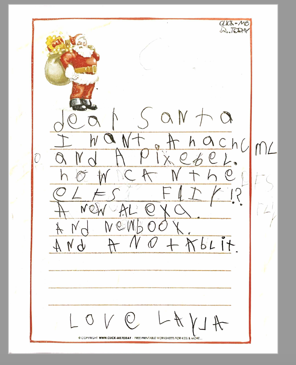 Layla's letter