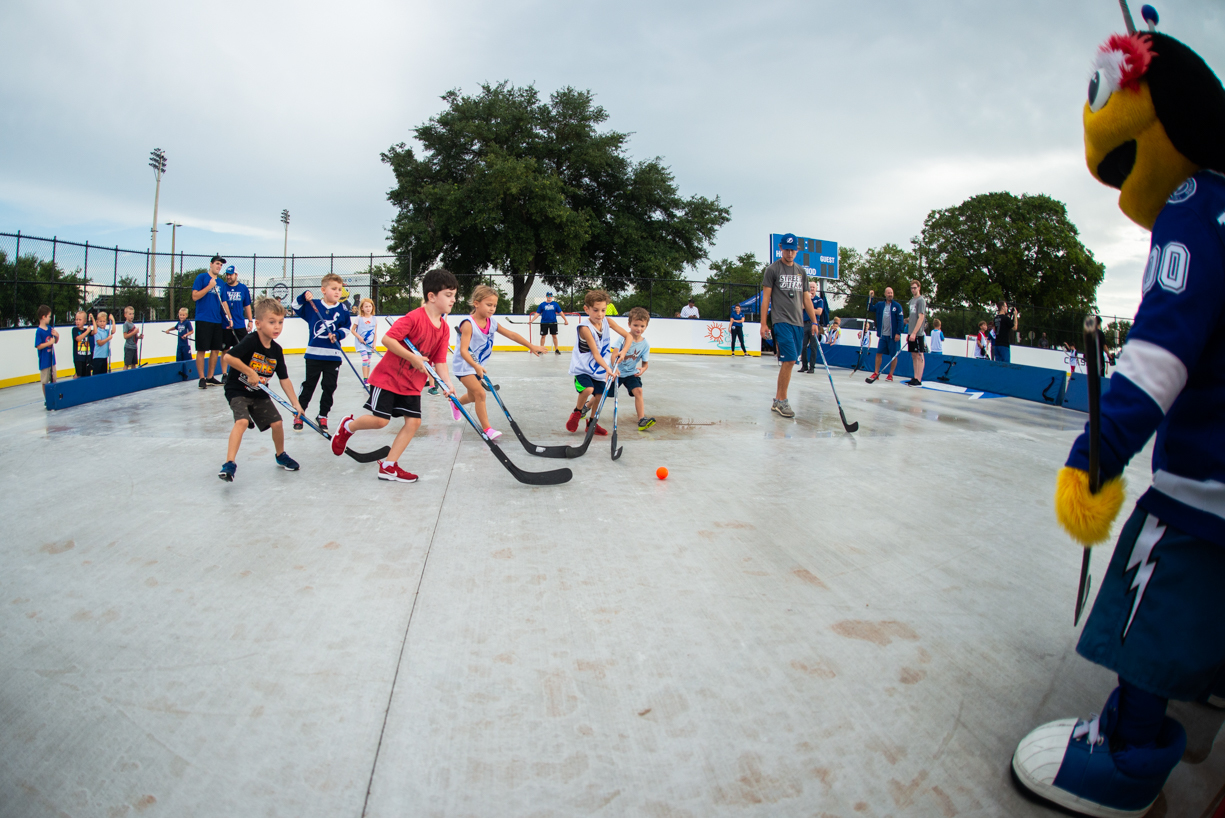 A grand opening  for the rink was  held in late August to offer hockey workshops to youth eager to test out the new park feature.