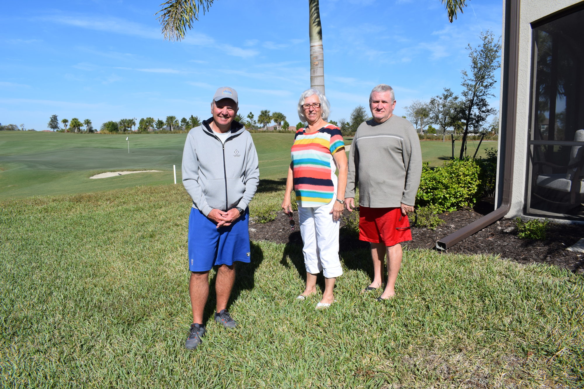 Bob NieDerpruem and Pat and Wayne Ryan have homes on the Lakewood National Golf Course they made available to the pros.