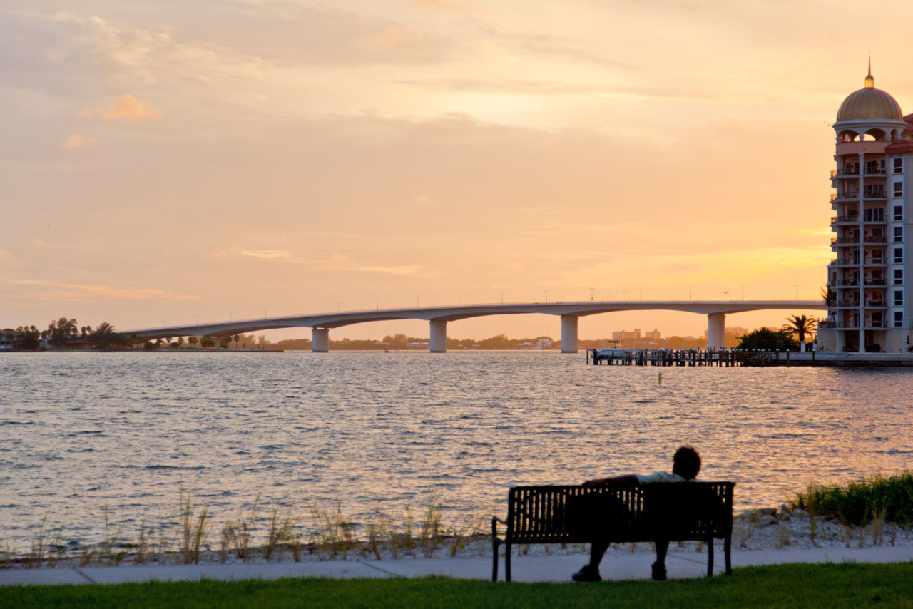 Head to the Ringling Bridge to catch a different perspective of the sunset.