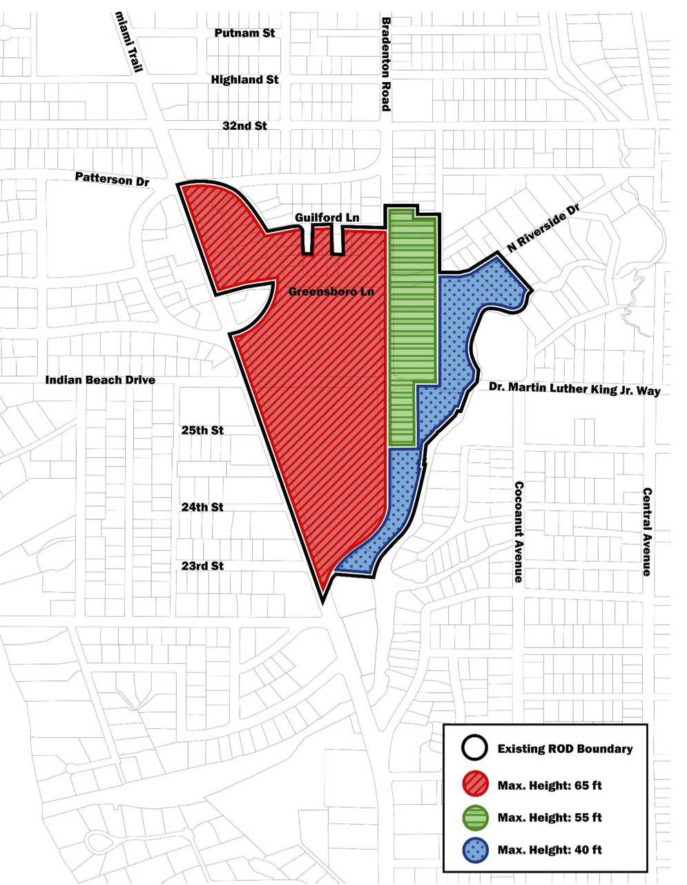 Revised Ringling Overlay District boundaries. Image via city of Sarasota.