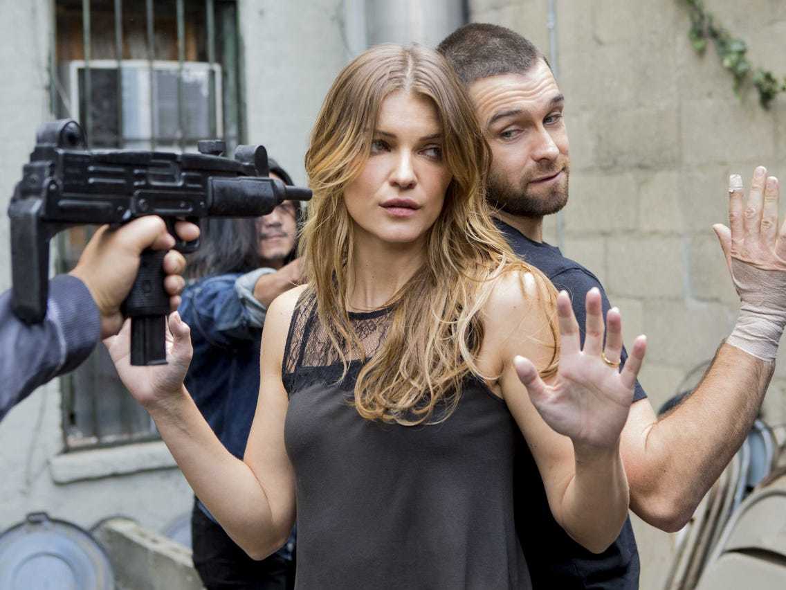 Ivana Milicevic and Antony Starr in 