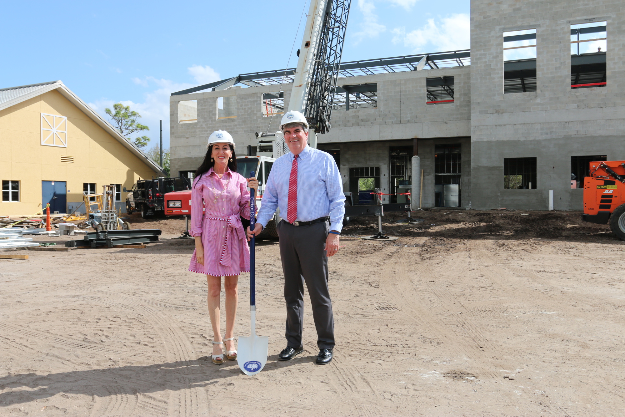 Ashley Kozel, Out-of-Door Academy's chair of the Board of Trustees, and David Mahler, head of school, look forward to providing a new building and programming for ODA's middle schoolers. Courtesy photo.