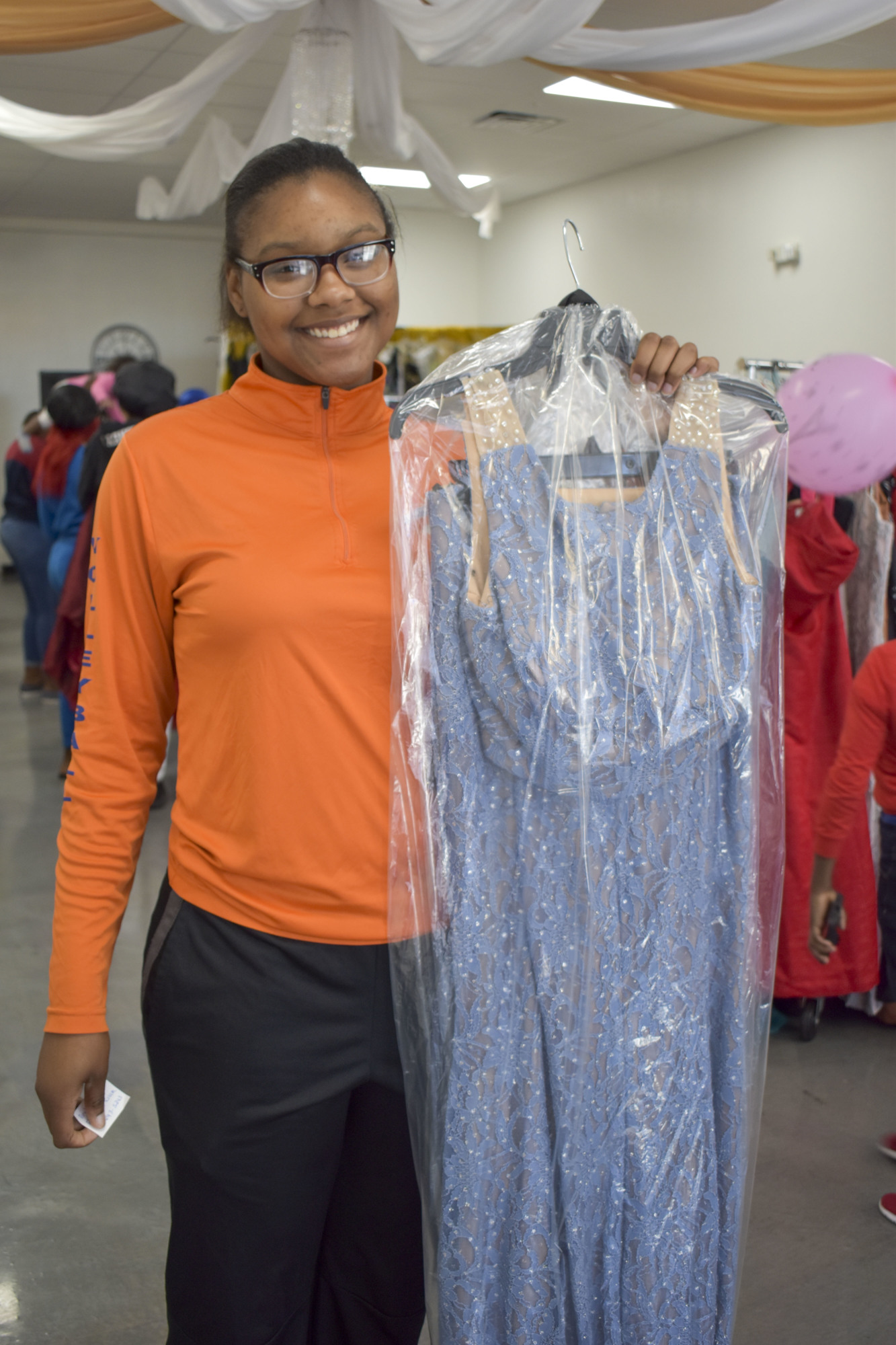 Makayhla Lowe, 16, picked out a dress for the Southeast High School military ball.