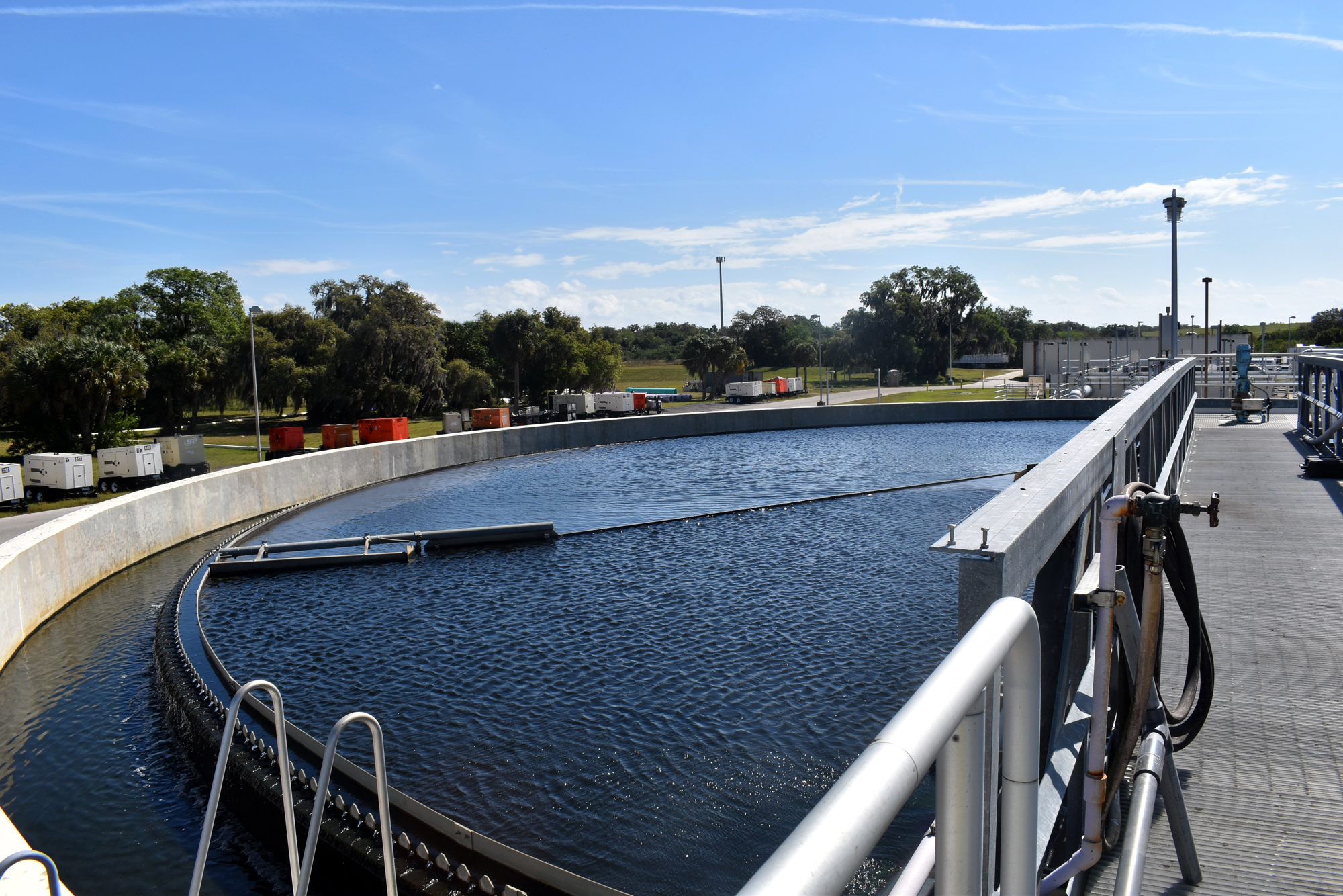 Water undergoes biological treatment at the facility, making it safe to water lawns with, but not to consume.