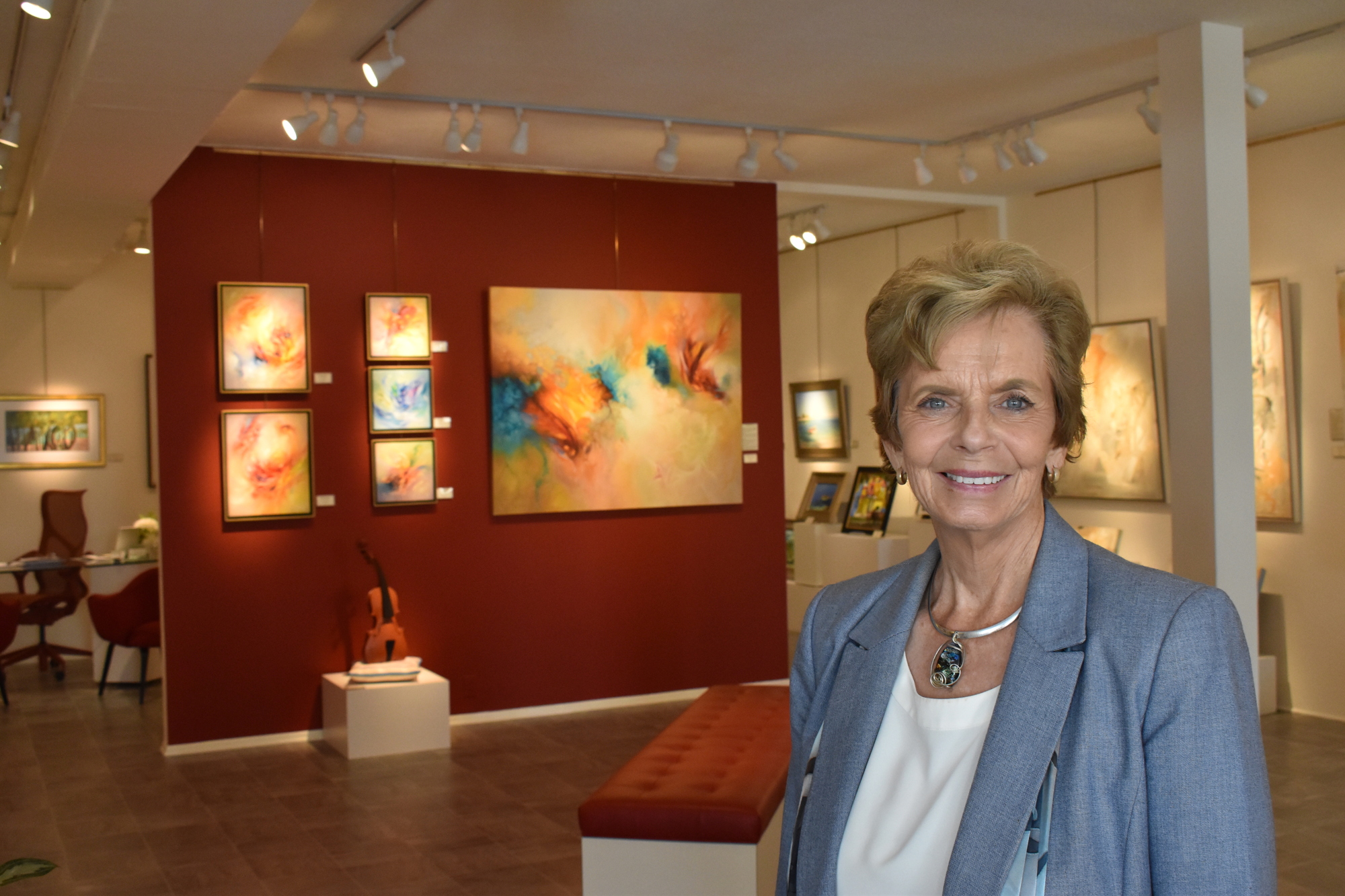 Pat Dabbert of Dabbert Gallery says as long as galleries aren't holding special events, they may be among the safest places to go among public places. (Photo by Klint Lowry)