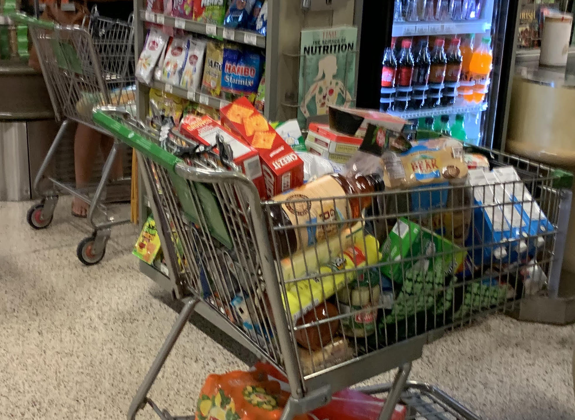 Carts were full at Publix on Monday morning. 