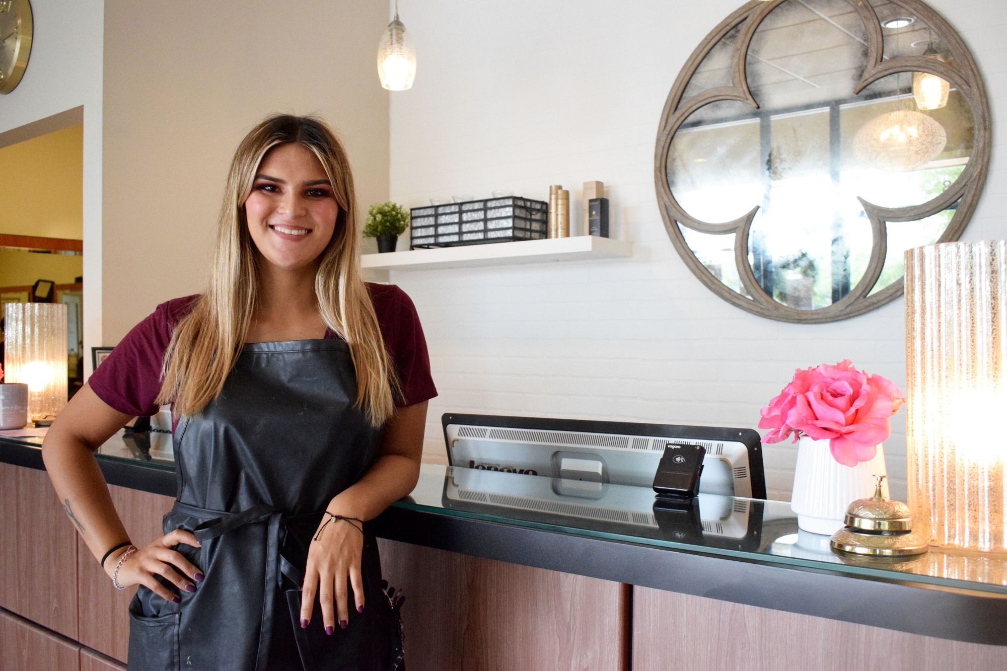 Taylor Montoya, a creative director at Evan Alexander Salon and Spa, makes the most of her last day at the salon before it closed due to the coronavirus. 