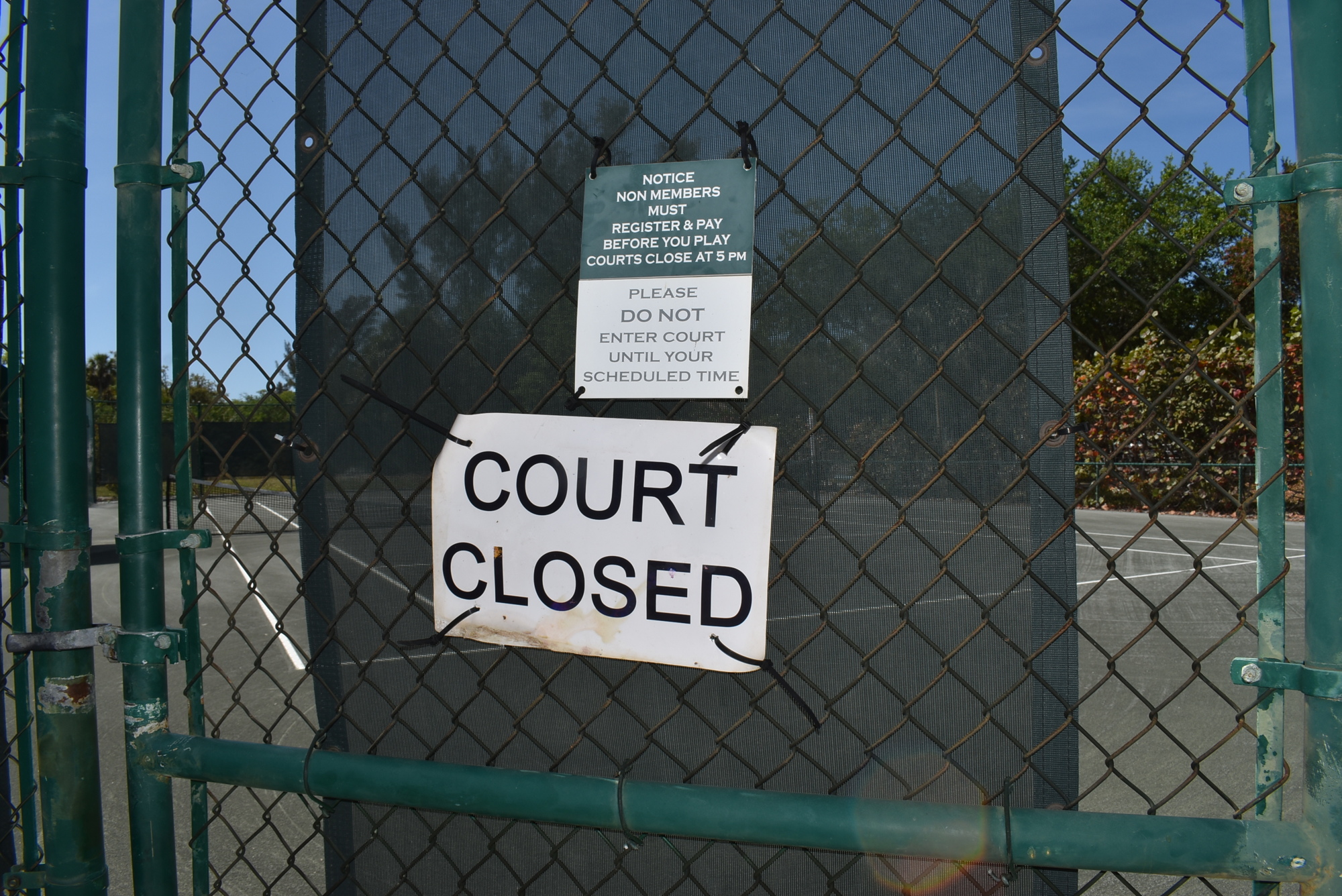 The Longboat Key Public Tennis Center closed on March 22.