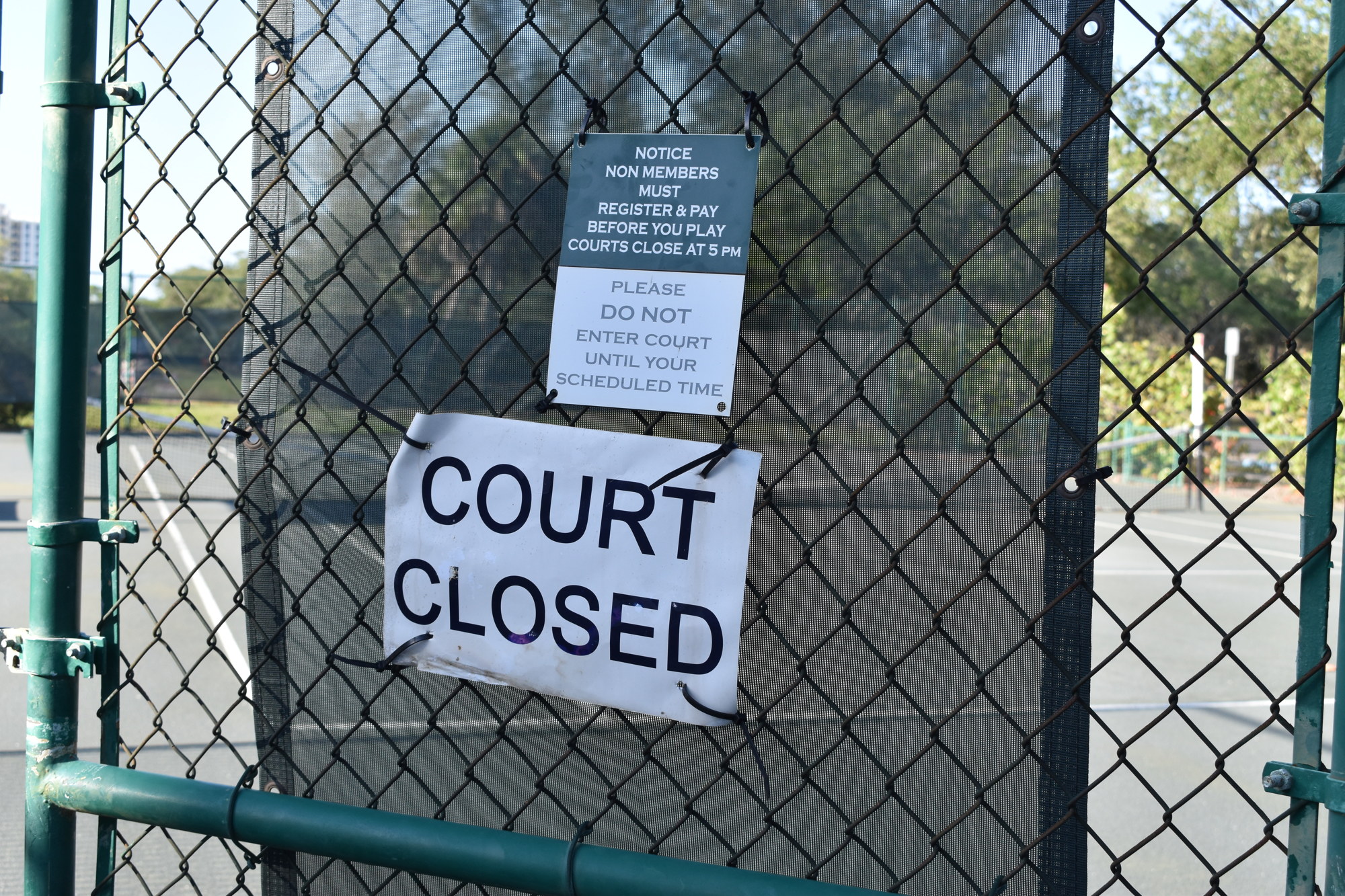 The courts at the Longboat Key Tennis Center have been closed since March 22 aside from some maintenance work. 
