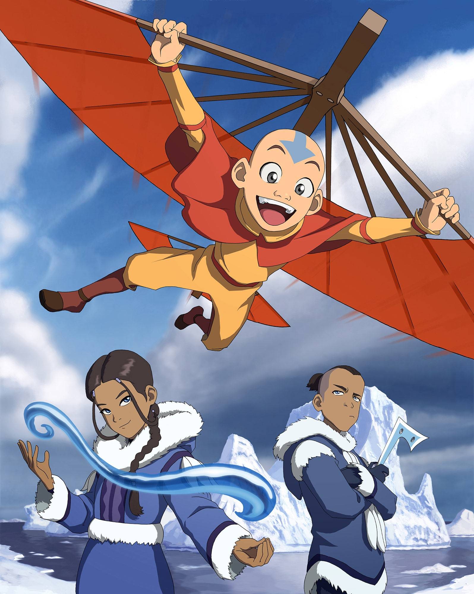 Aang, Katara and Sokka, the heroes of 