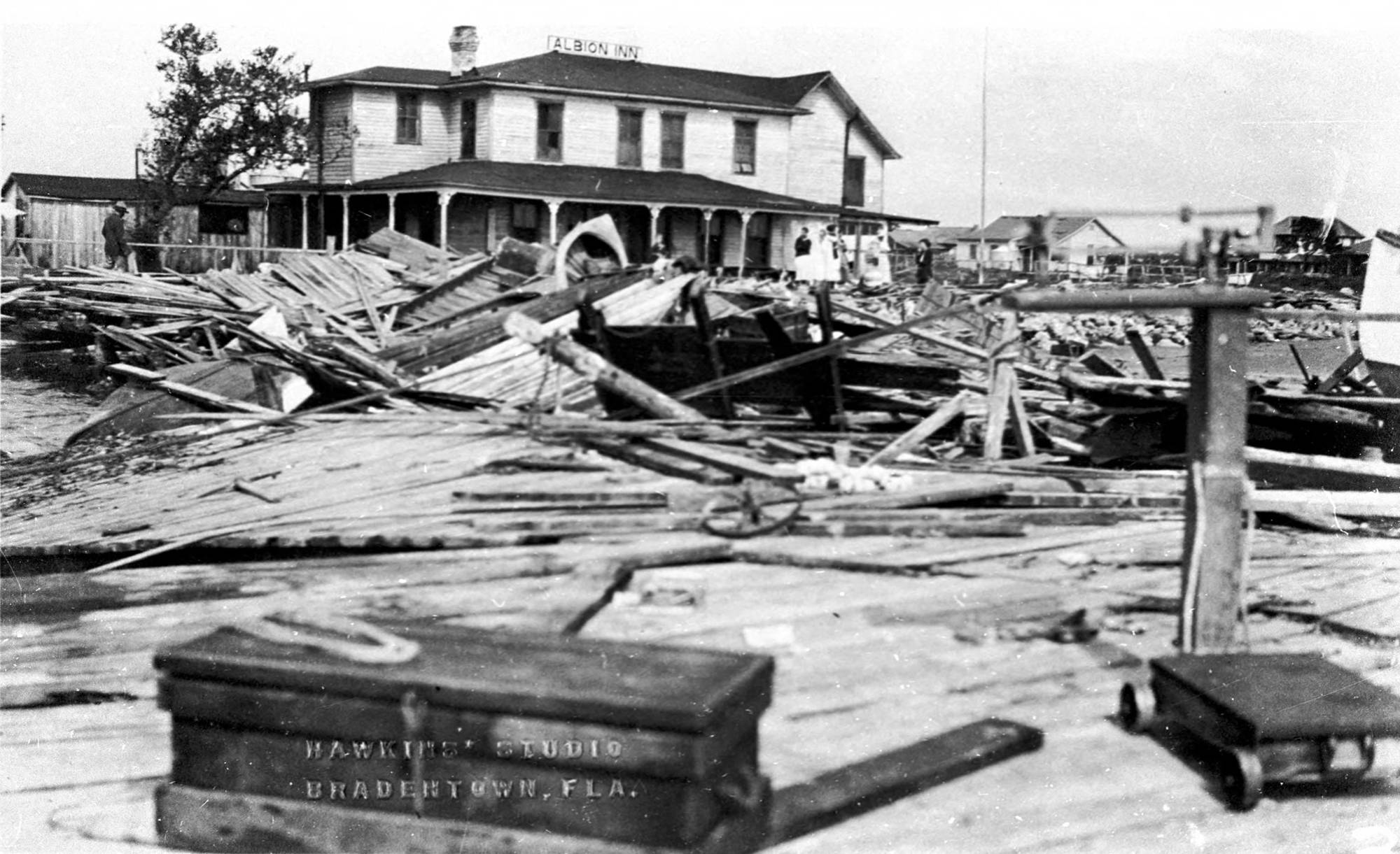 Albion Inn, a hotel and store, was the only building in Cortez besides the museum that survived the hurricane of 1921. The unnamed Category 3 storm ravaged the coast with 100 mph winds.