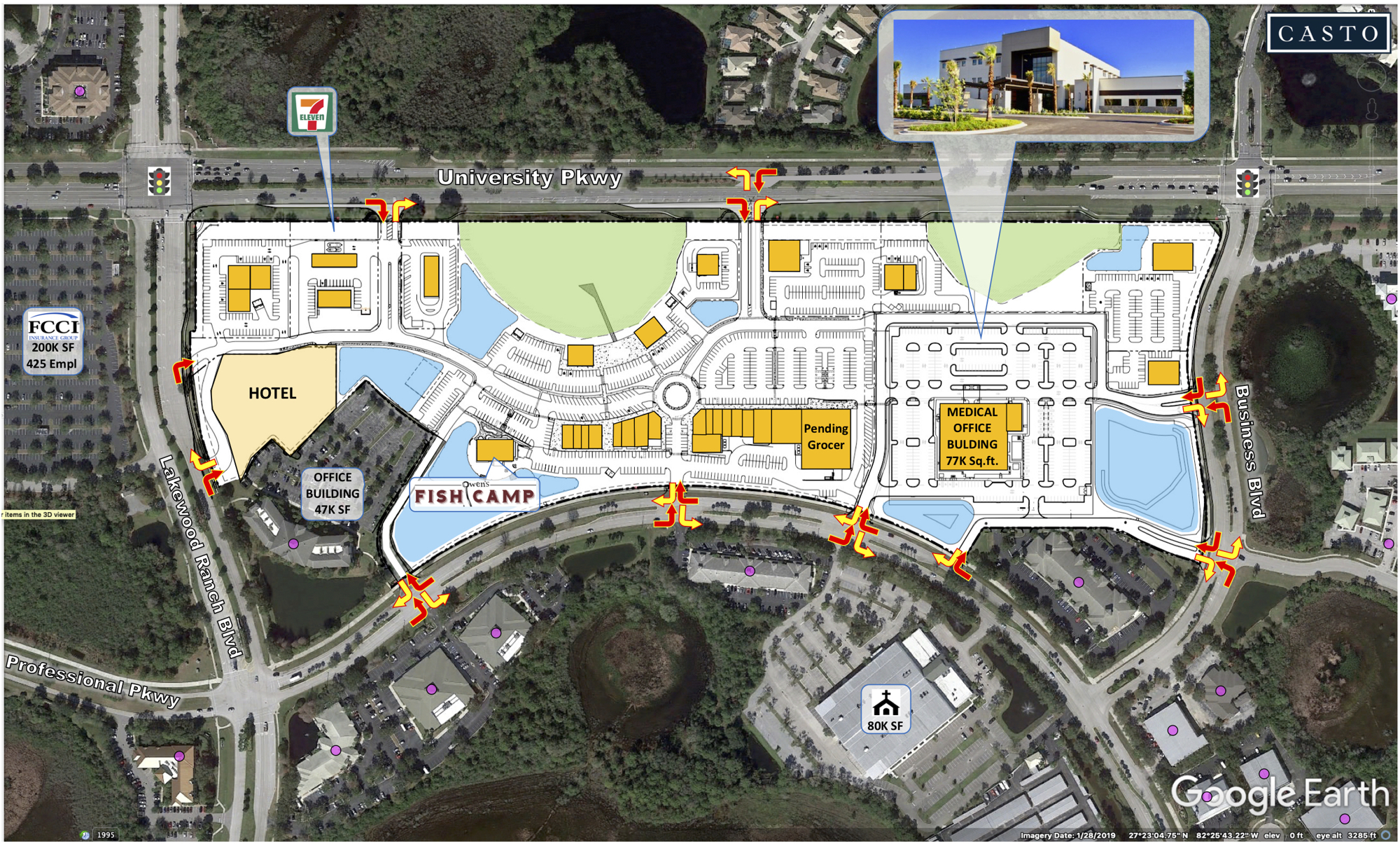 East of the Lakewood Ranch Boulevard/University Parkway intersection, Center Point already has several committed tenants, including a second location of Owen’s Fish Camp.