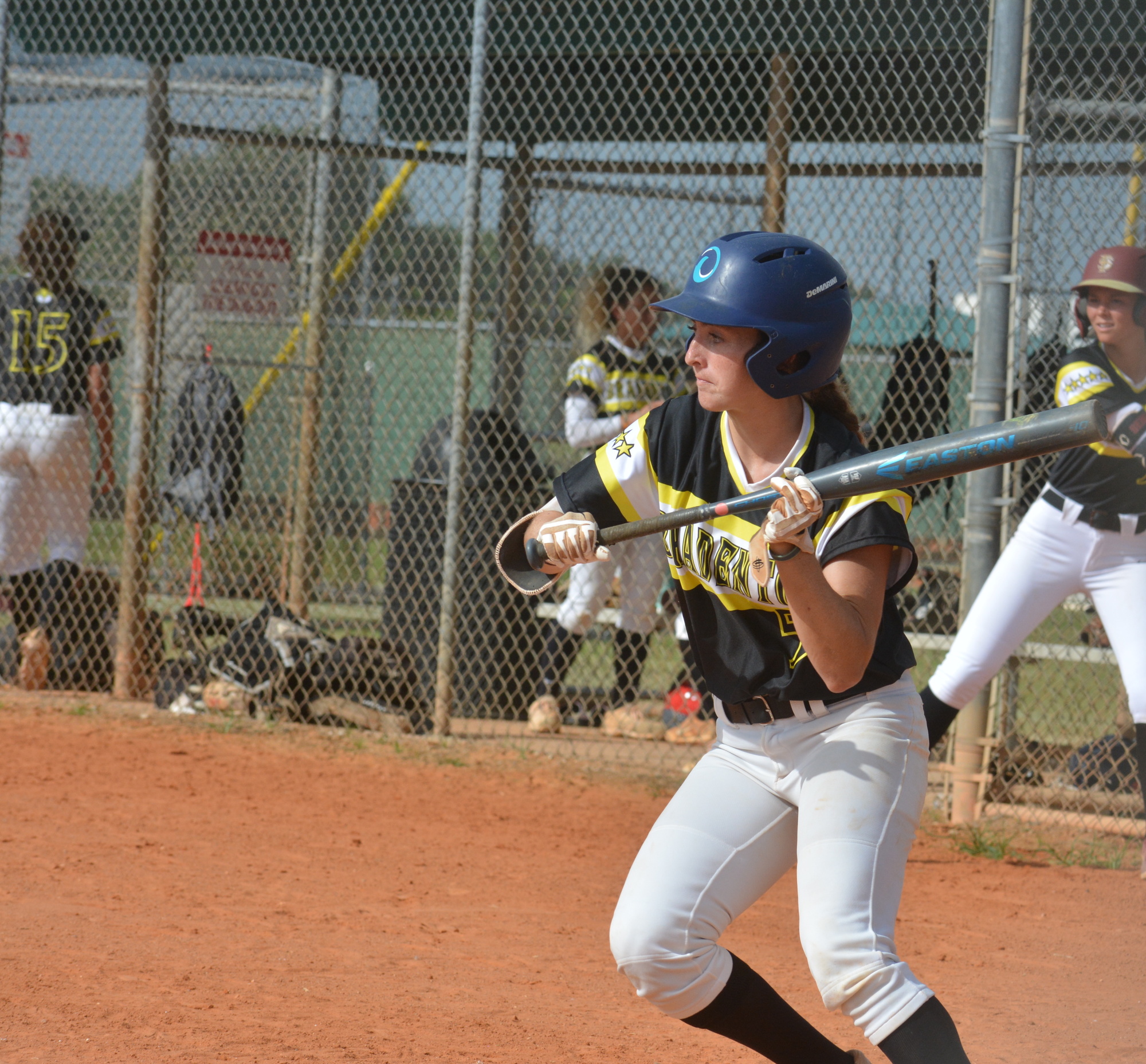 Bradenton Lynx outfielder Hannah Famiano, who attends Eckerd College, lays down a bunt.