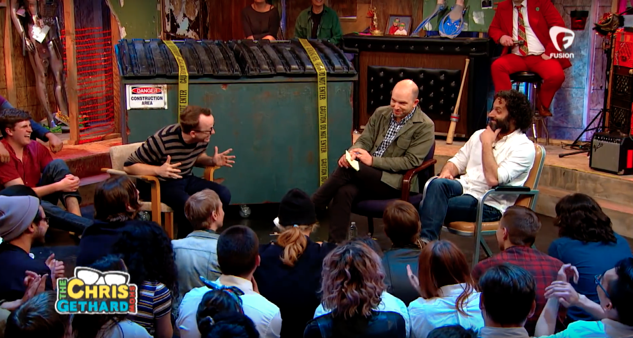 Chris Gethard, Paul Scheer and Jason Mantzoukas on 