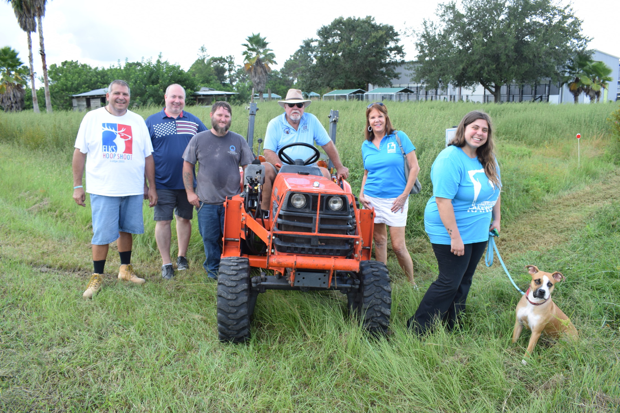 Elks members showed up at the Humane Society of Lakewood Ranch in Myakka City to do some volunteer mowing.