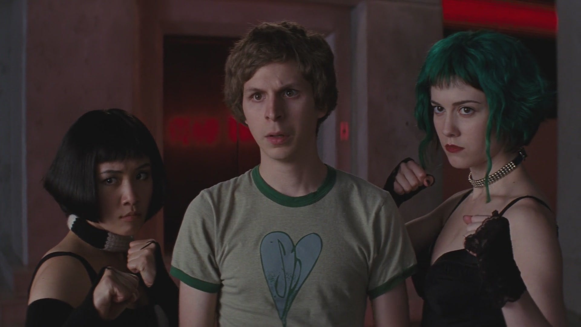 Ellen Wong, Michael Cera and Mary Elizabeth Winstead in 