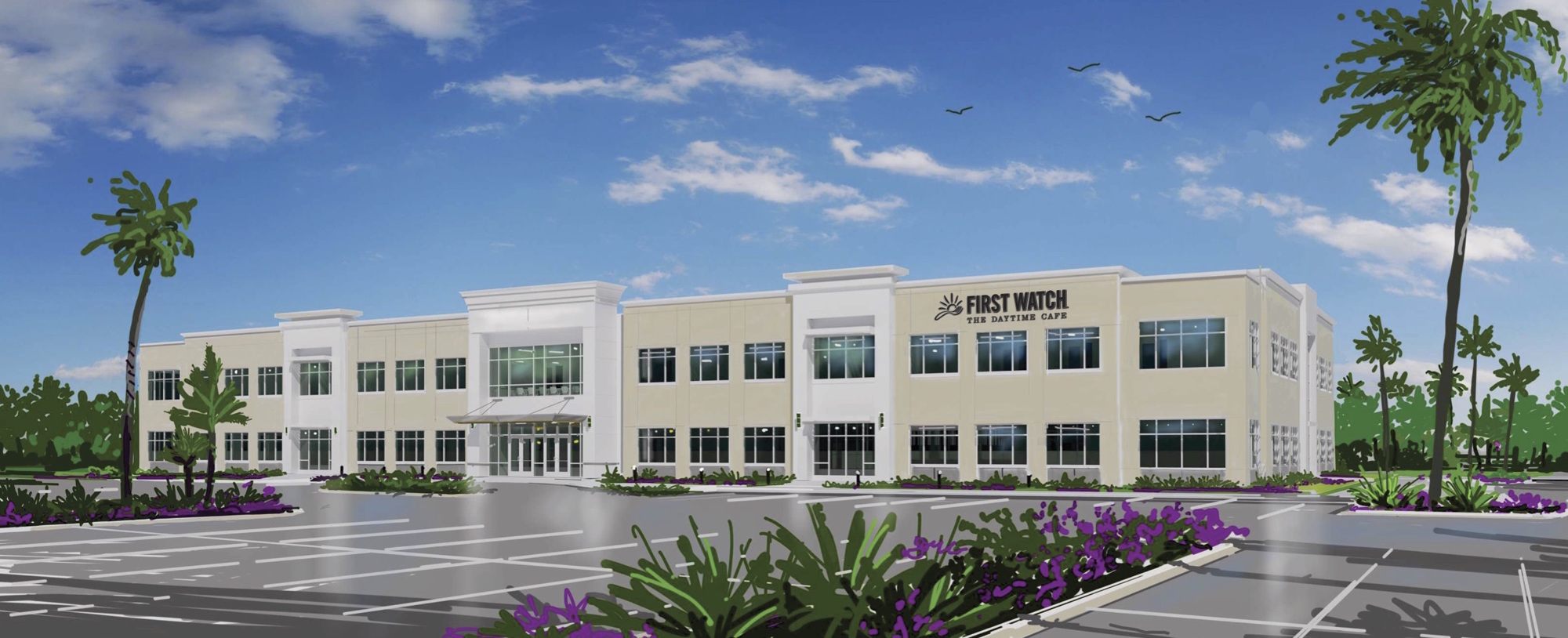 First Watch is expected to move into its new headquarters, visible from Interstate 75 between State Road 70 and University Parkway, at the end of 2020.