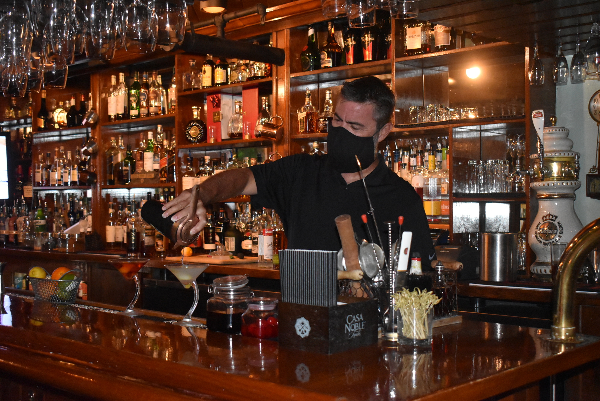 Bartender Sammy Lassinger is a youngster by Euphemia Haye standards, though he's been there for over six years.