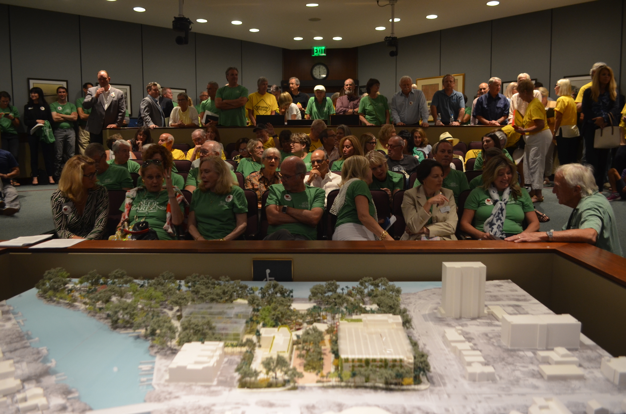 Last September, supporters and opponents of the Selby Gardens master plan filled the commission chambers beyond capacity during Planning Board public hearings. This year, the public hearing will be held virtually. File photo.