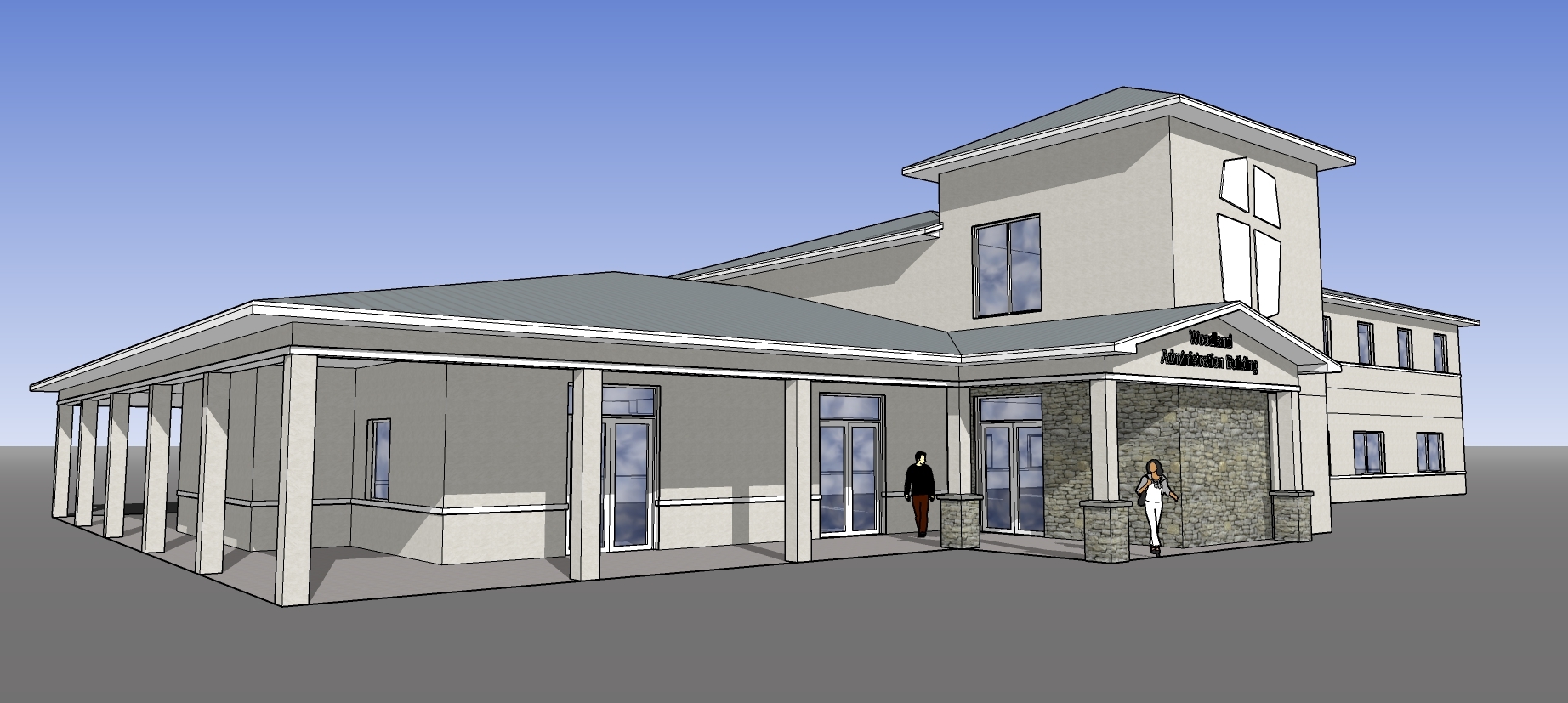 The new school also will house church administrative offices. Courtesy rendering.