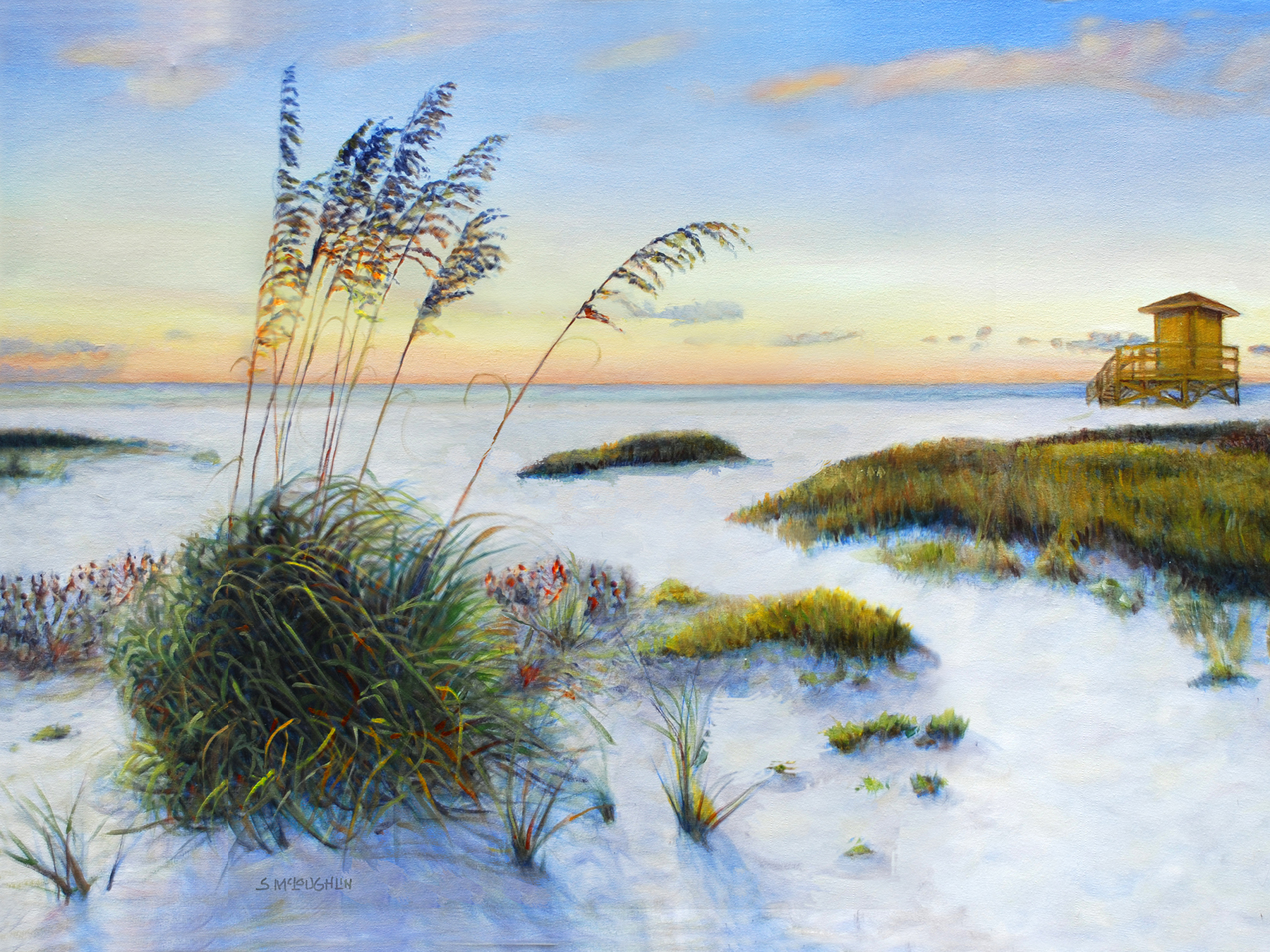 Shawn McLoughlin often paints scenes from Siesta Key beaches. Photo courtesy