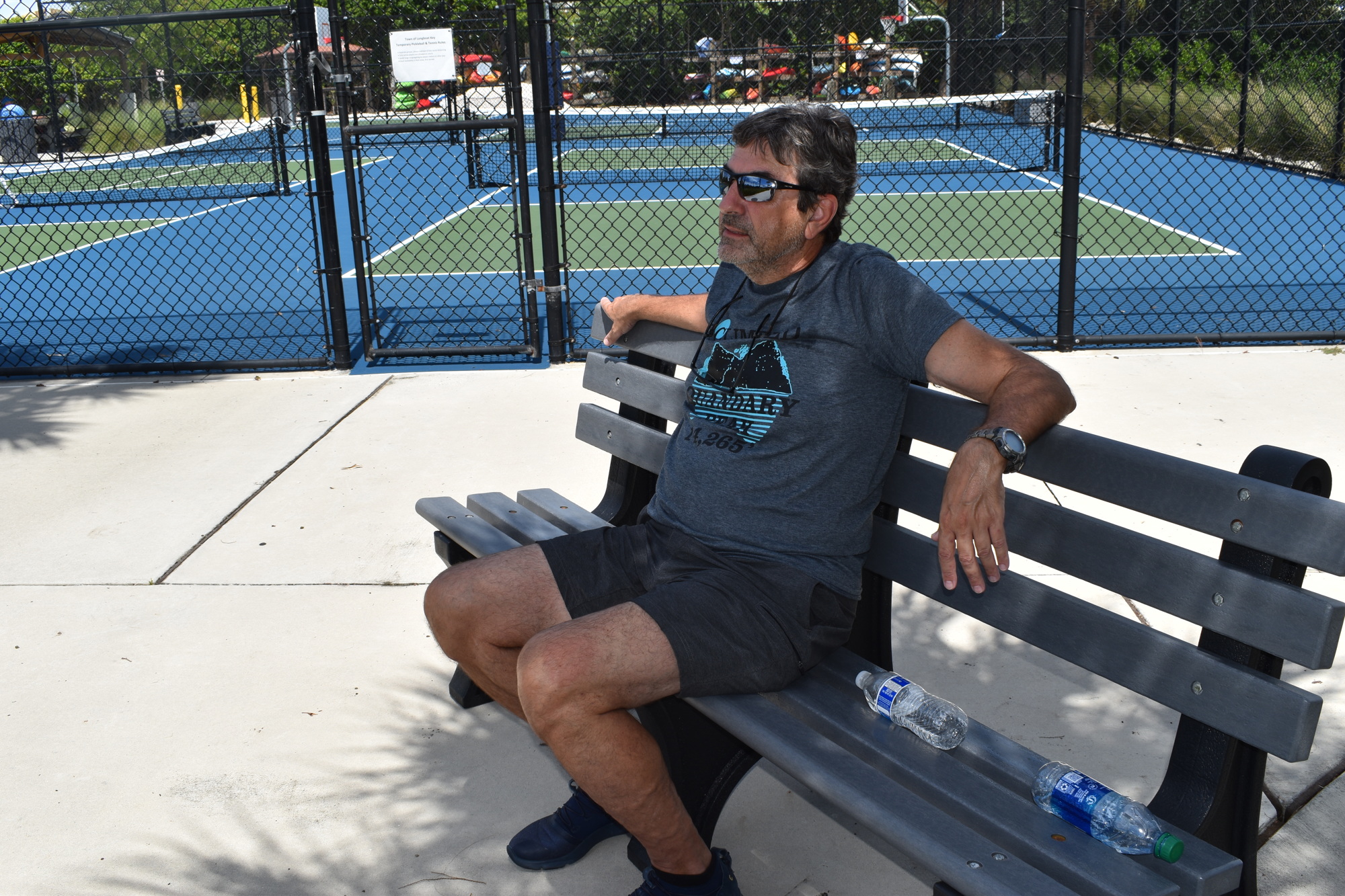 Markos Markosov drove from Bradenton to Longboat Key's Bayfront Park to watch his daughter play tennis.