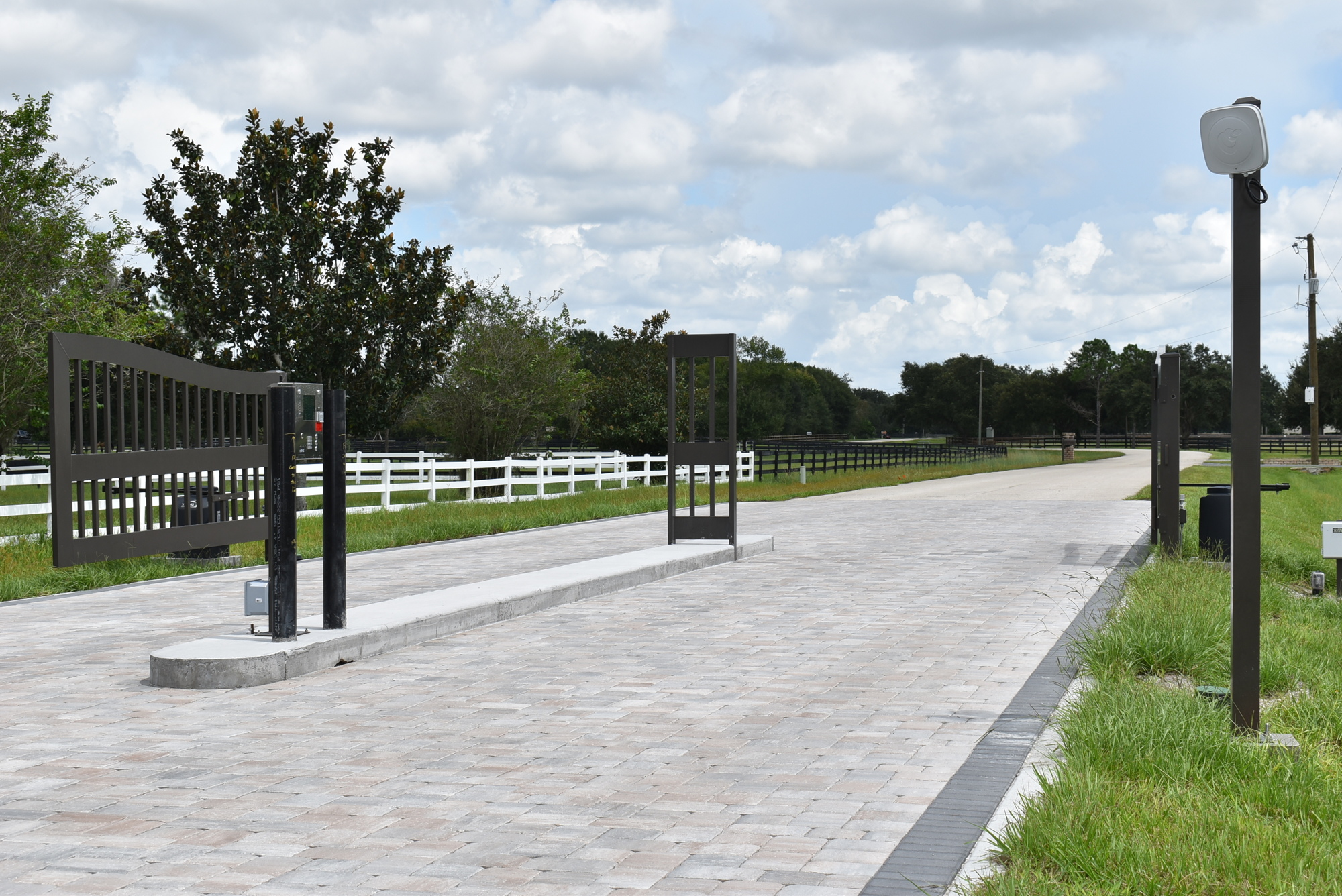 Gates at the Polo Ranches, such as this one at Deer Drive and Cow Camp Lane, went live Monday. It took about 18 months from the time the HOA decided it wanted them to the time they were installed.
