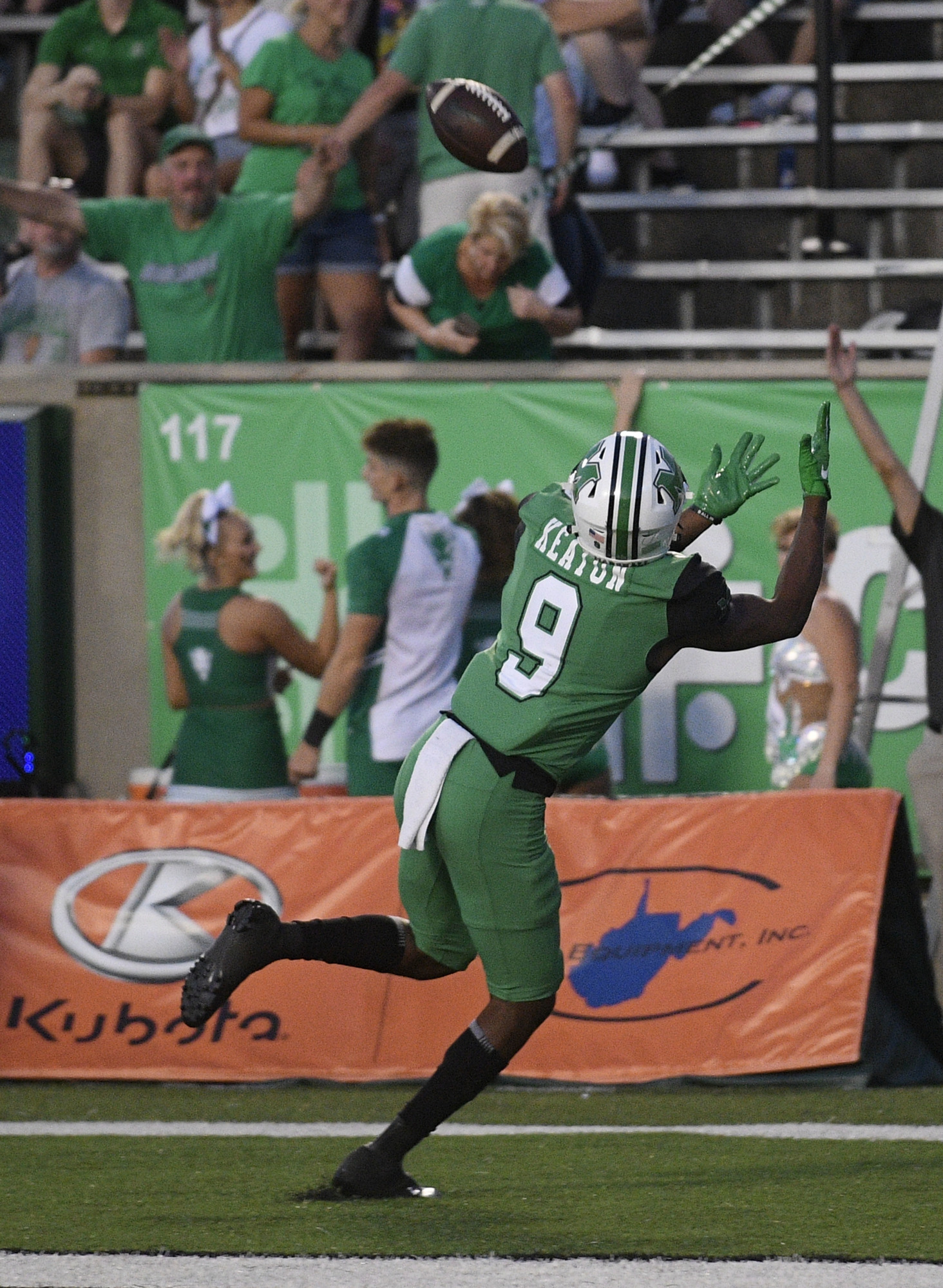 Talik Keaton was named a first-team All-Conference USA punt returner in 2019. Photo courtesy Marshall Athletics.
