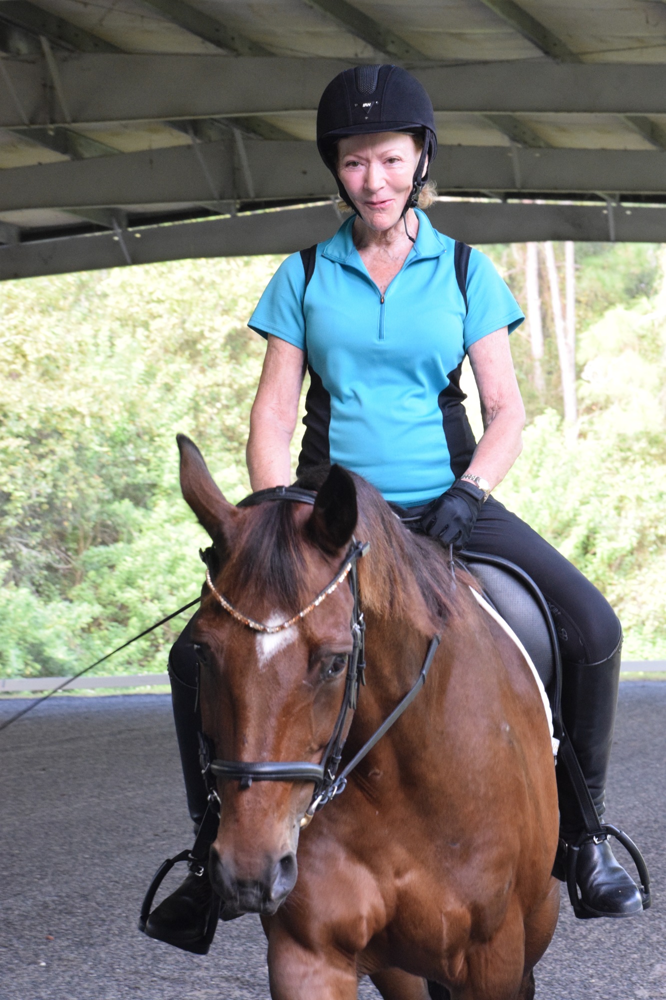 University Place's Claudia Pennington, who is 74, has been riding since she was 6 years old. She started with ponies before riding horses at 10 years old and taking lessons at 12 years old.
