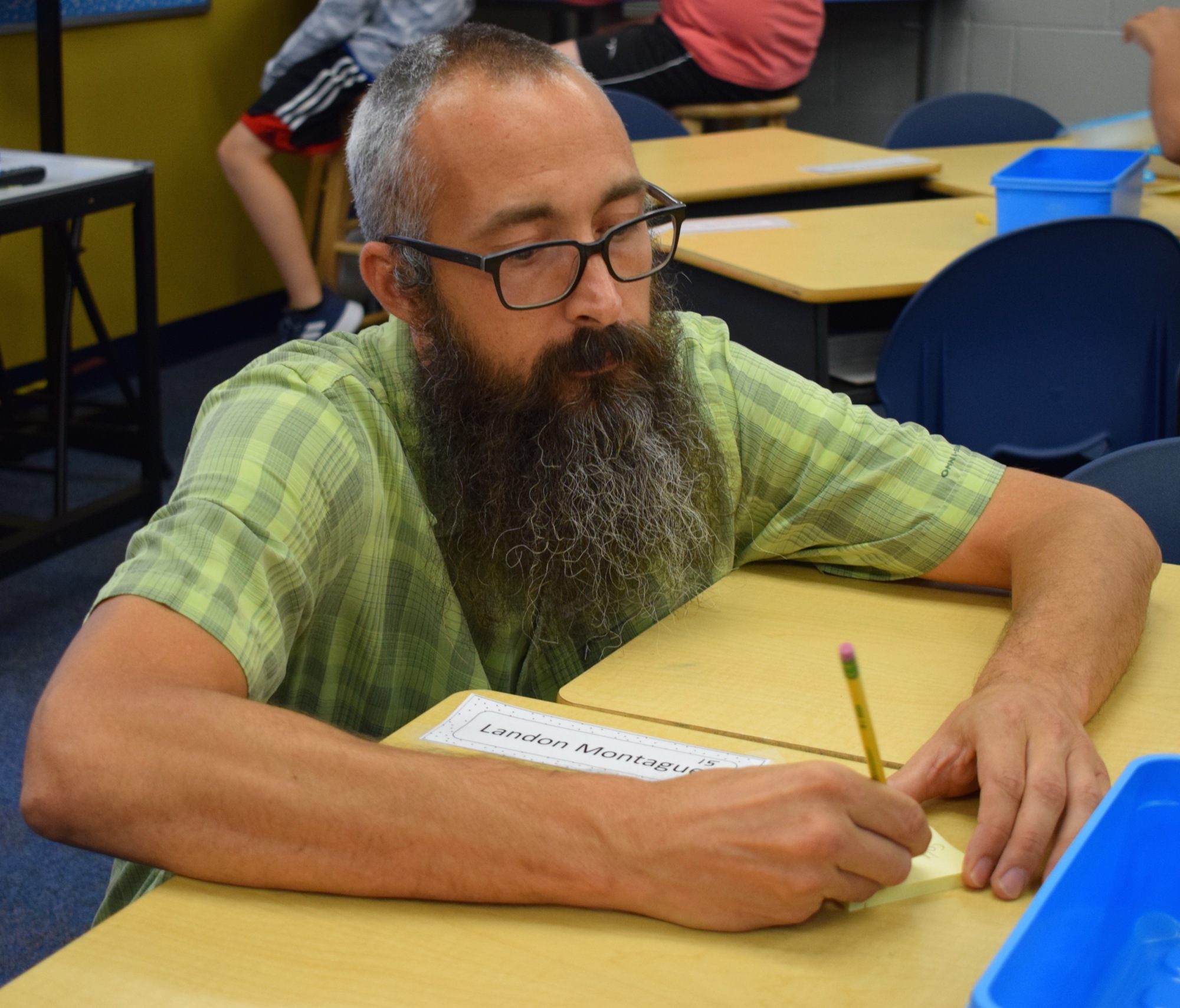 Justin Pelletier, a former University of South Florida-Sarasota Manatee student, worked with teachers and students at Freedom Elementary as part of his education at USFSM.