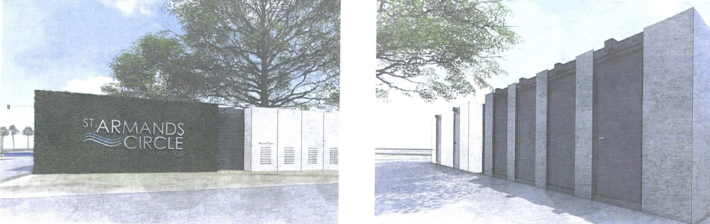 Early concept images shared at a November BID meeting showed what a shipping container restroom facility might look like. Image via city of Sarasota.