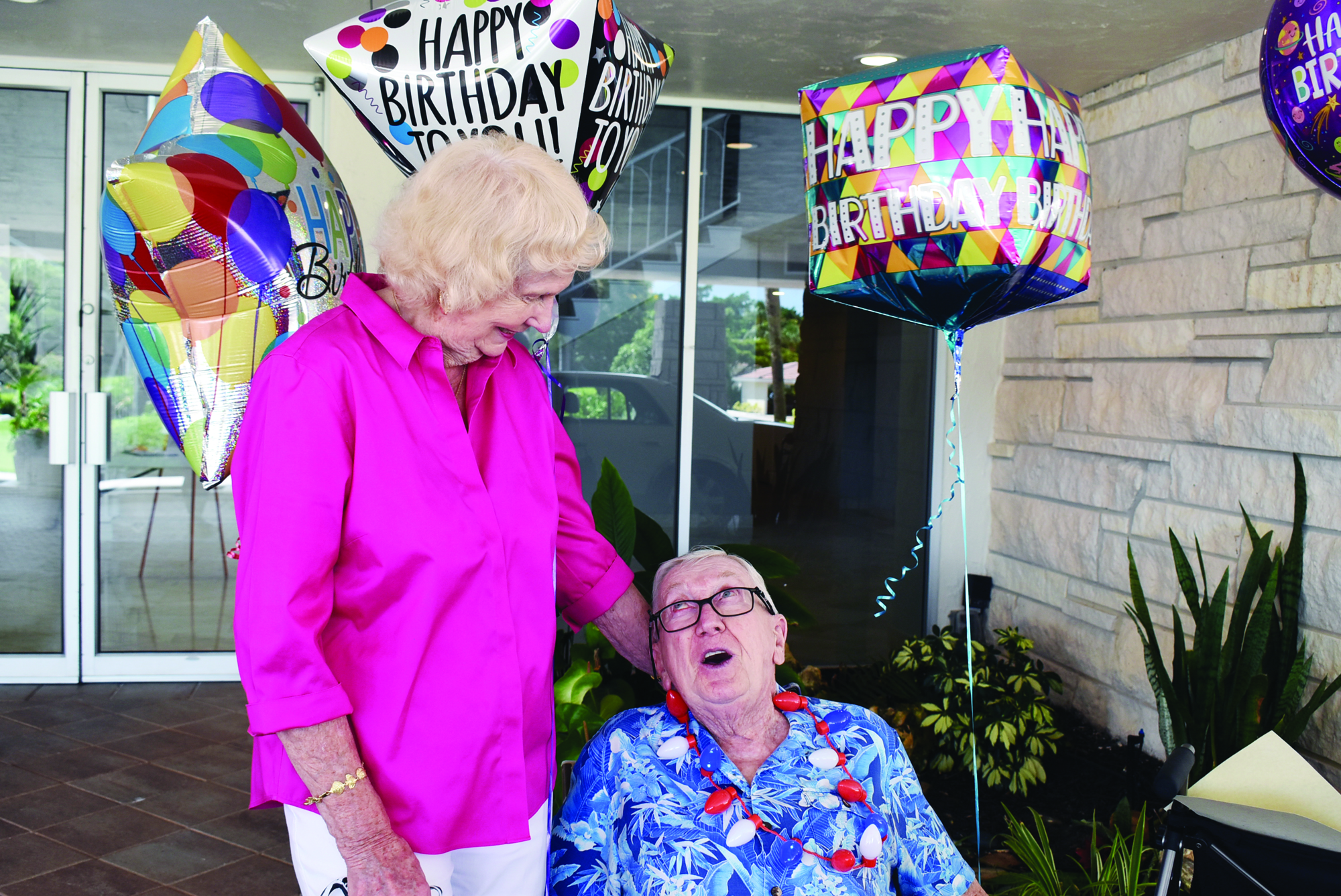 Aug. 13: Jimmy Loftis' 95th birthday party was a surprise. More than 40 cars (and a fire truck) drove past and he received one birthday card for each of his 95 years.