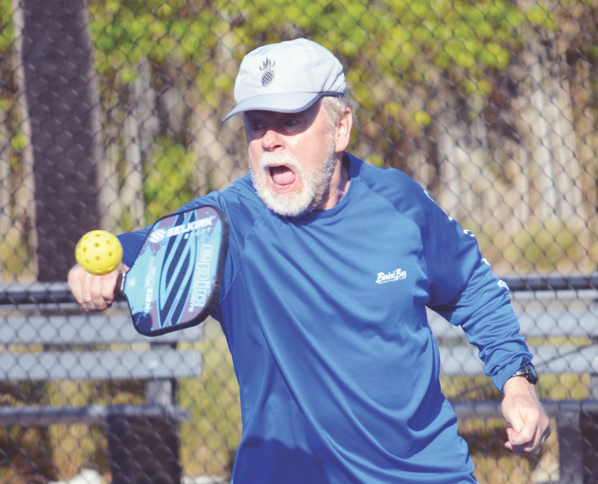 Jan. 2: Dan Conway was among the pickleball enthusiasts eager to play on the town's new courts in January.