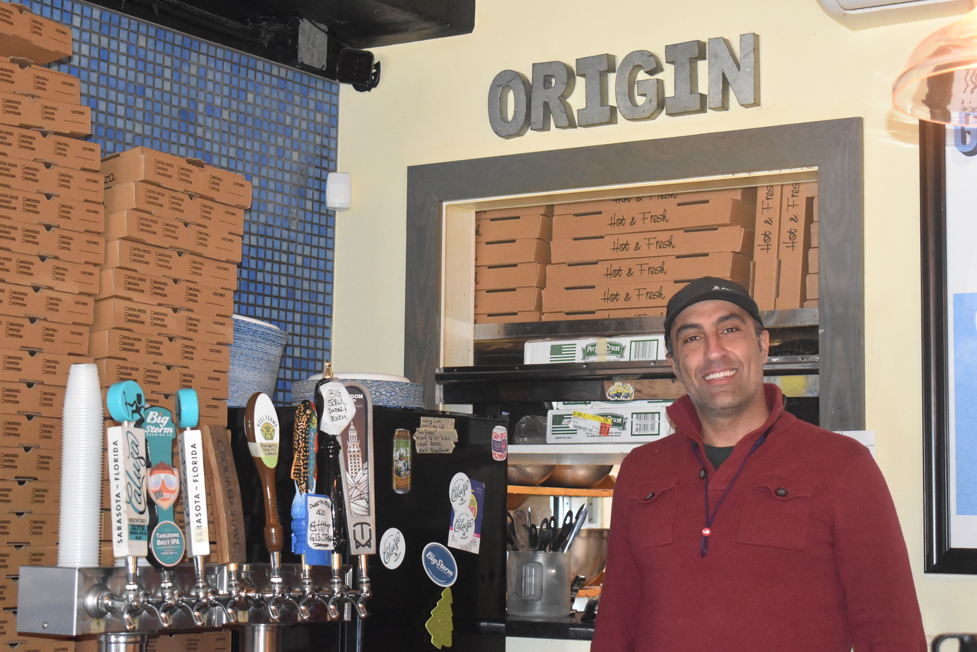 Rami Nehme is opening the third location of Origin Craft Beer & Pizza at UTC in late January or early February. His first location, pictured, opened in 2016 on Sarasota’s Hillview Street.