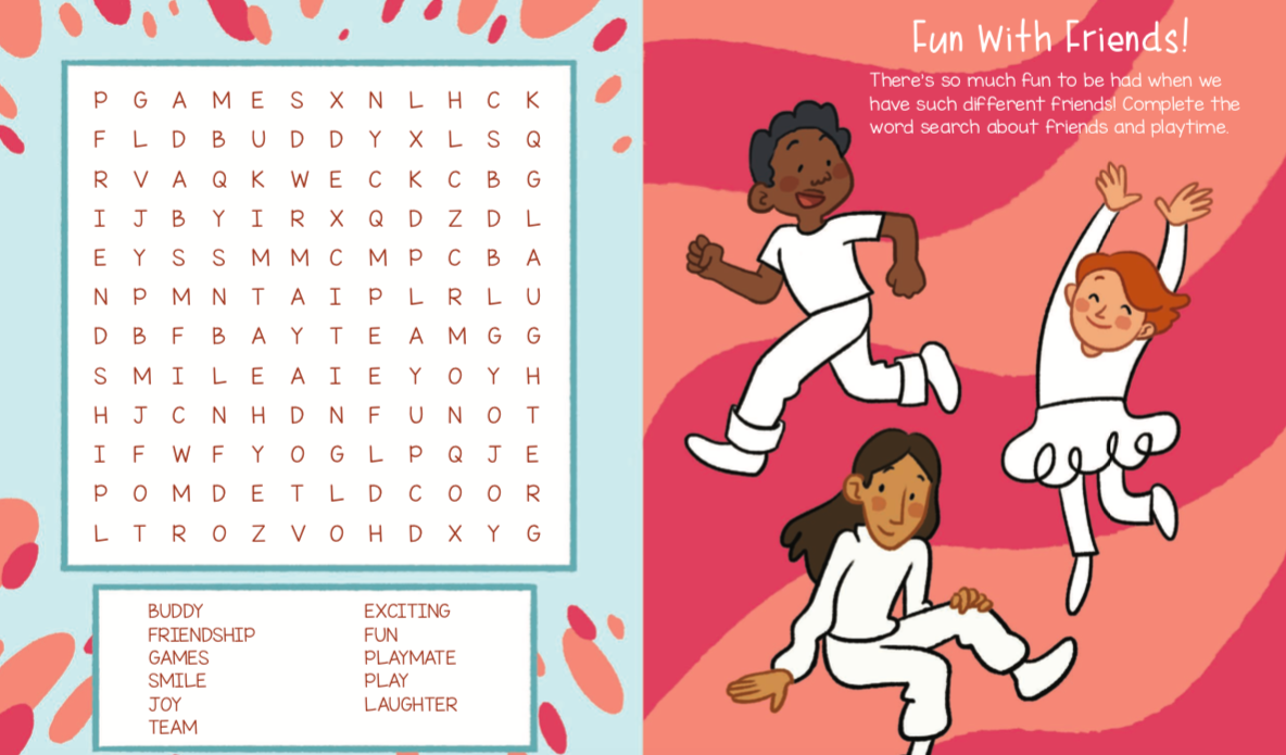 The coloring book features people of all races, ethnicities, abilities and body types.