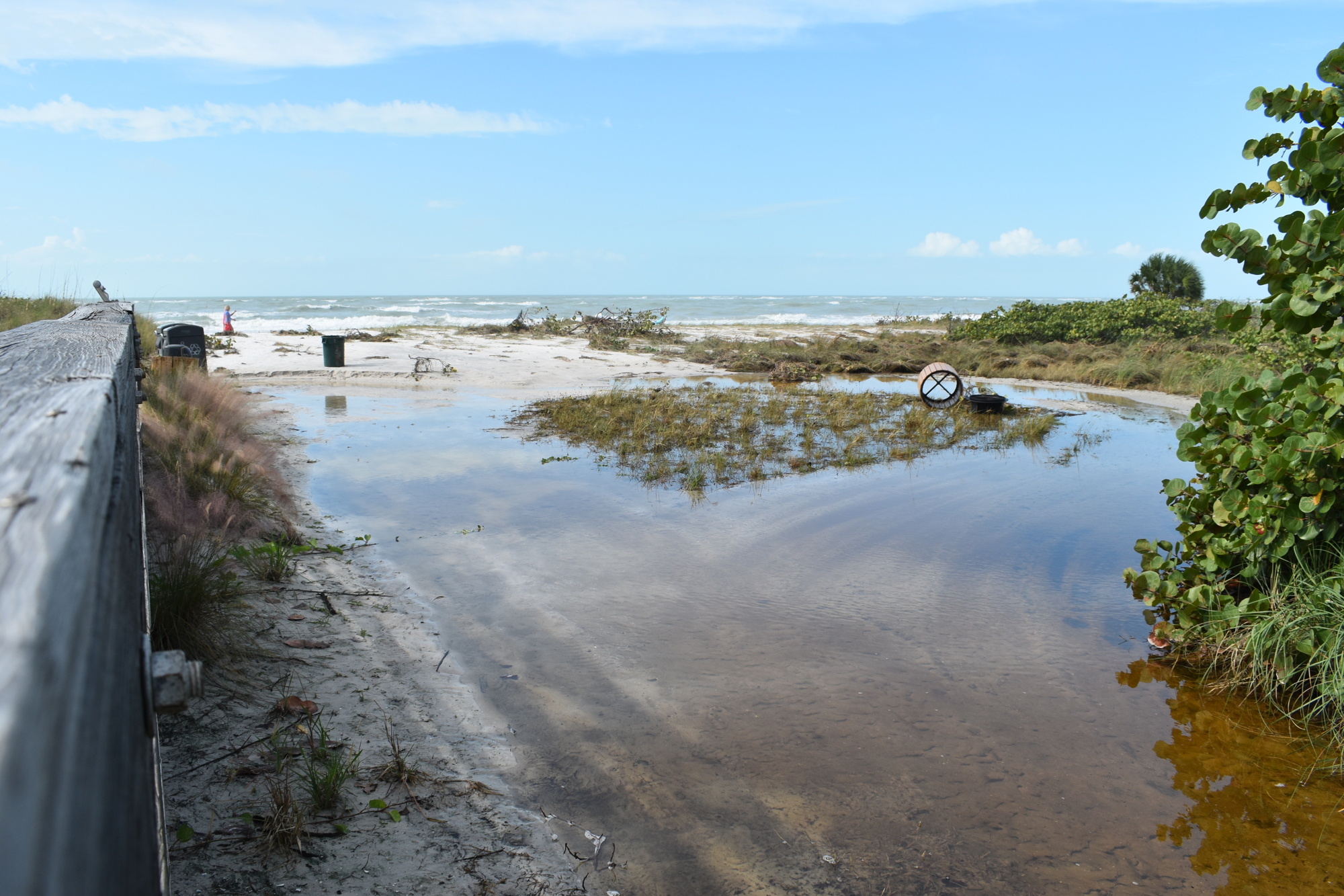 Sand lost to the storm likely will wash back up on the island's shorelines. 