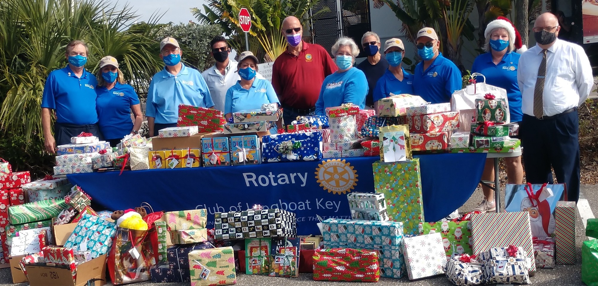 Rotary's donation. Photo courtesy of Carol Erker.