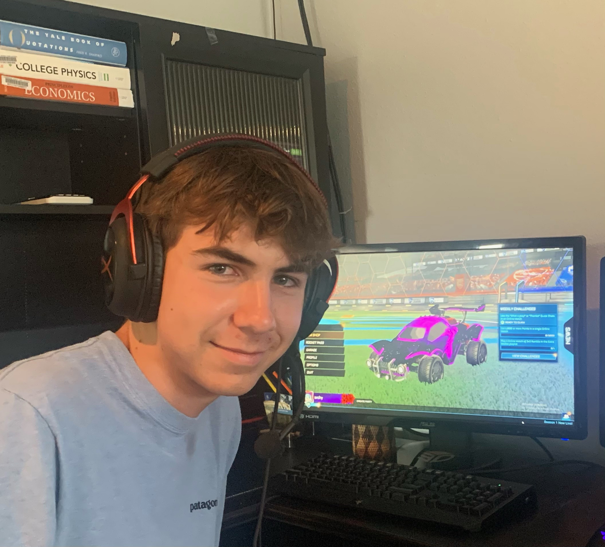 James Archibald, a senior at Lakewood Ranch High School, goes to school online full-time. He still participates in after school clubs such as the new esports club. Courtesy photo.