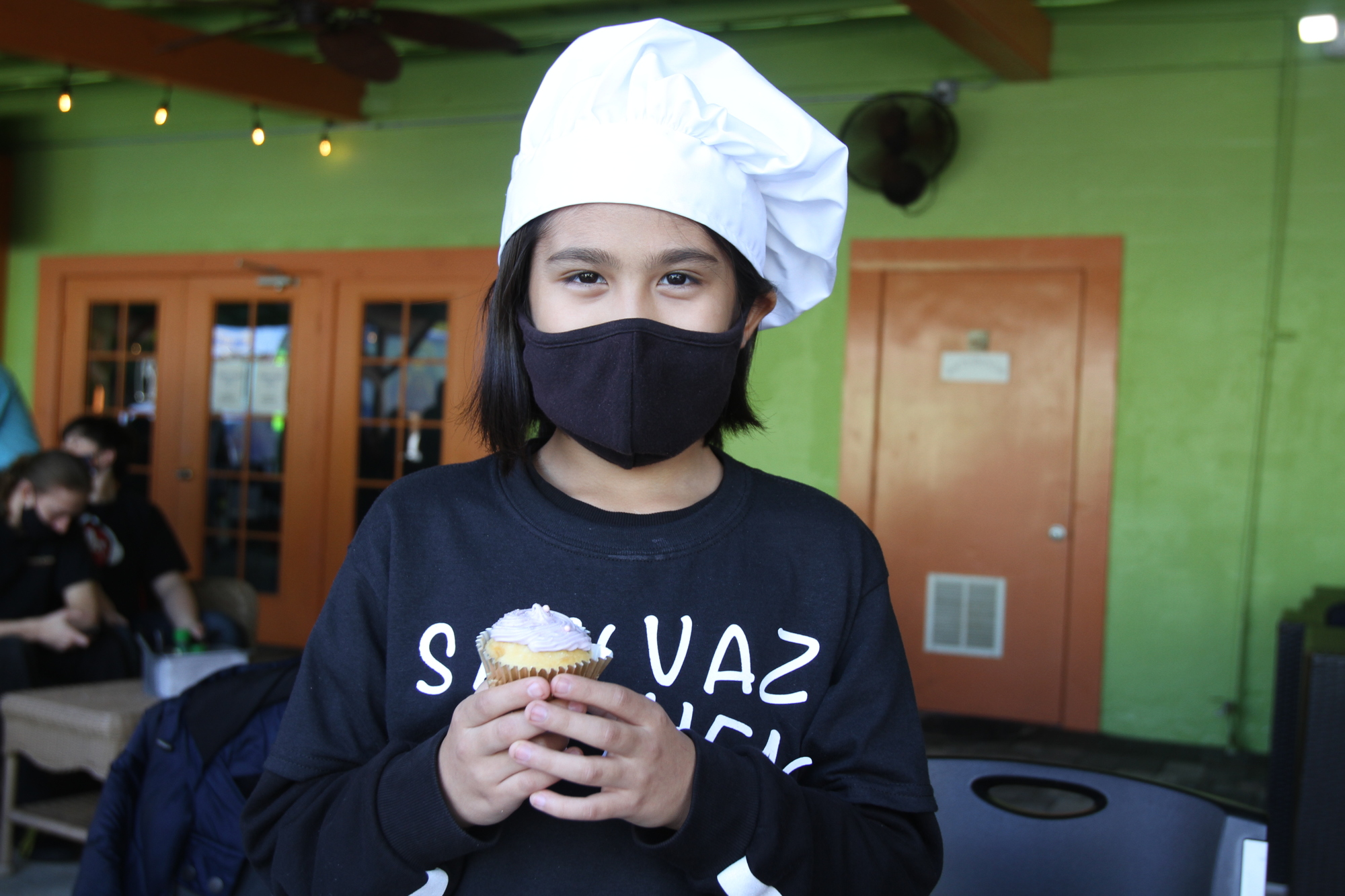Sofia Sanchez sold her carefully-created vanilla cupcakes at the Bazaar.