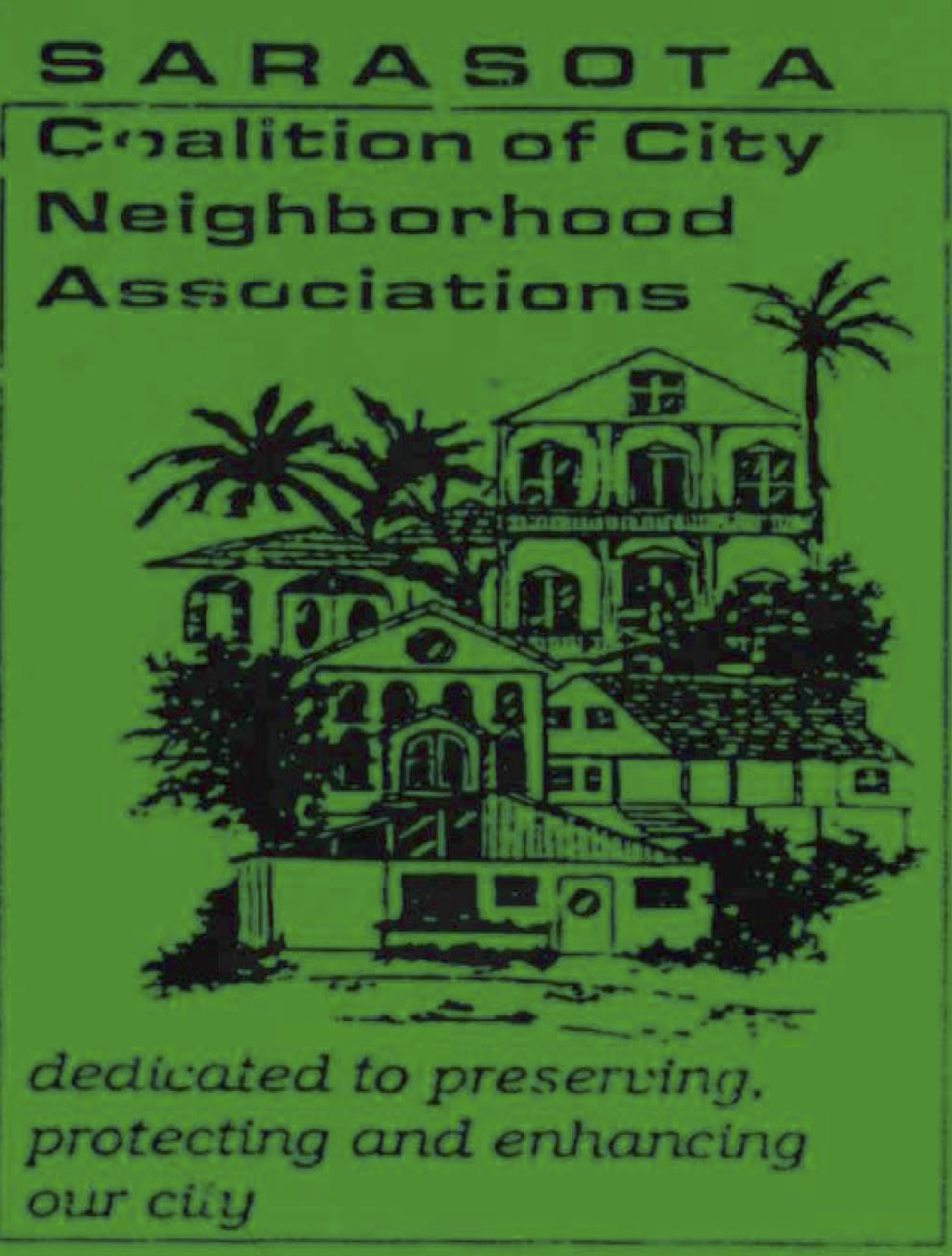 As part of a report on the 30th anniversary of the Coalition of City Neighborhood Associations, members included some early imagery the group used to identify itself. Image courtesy CCNA.