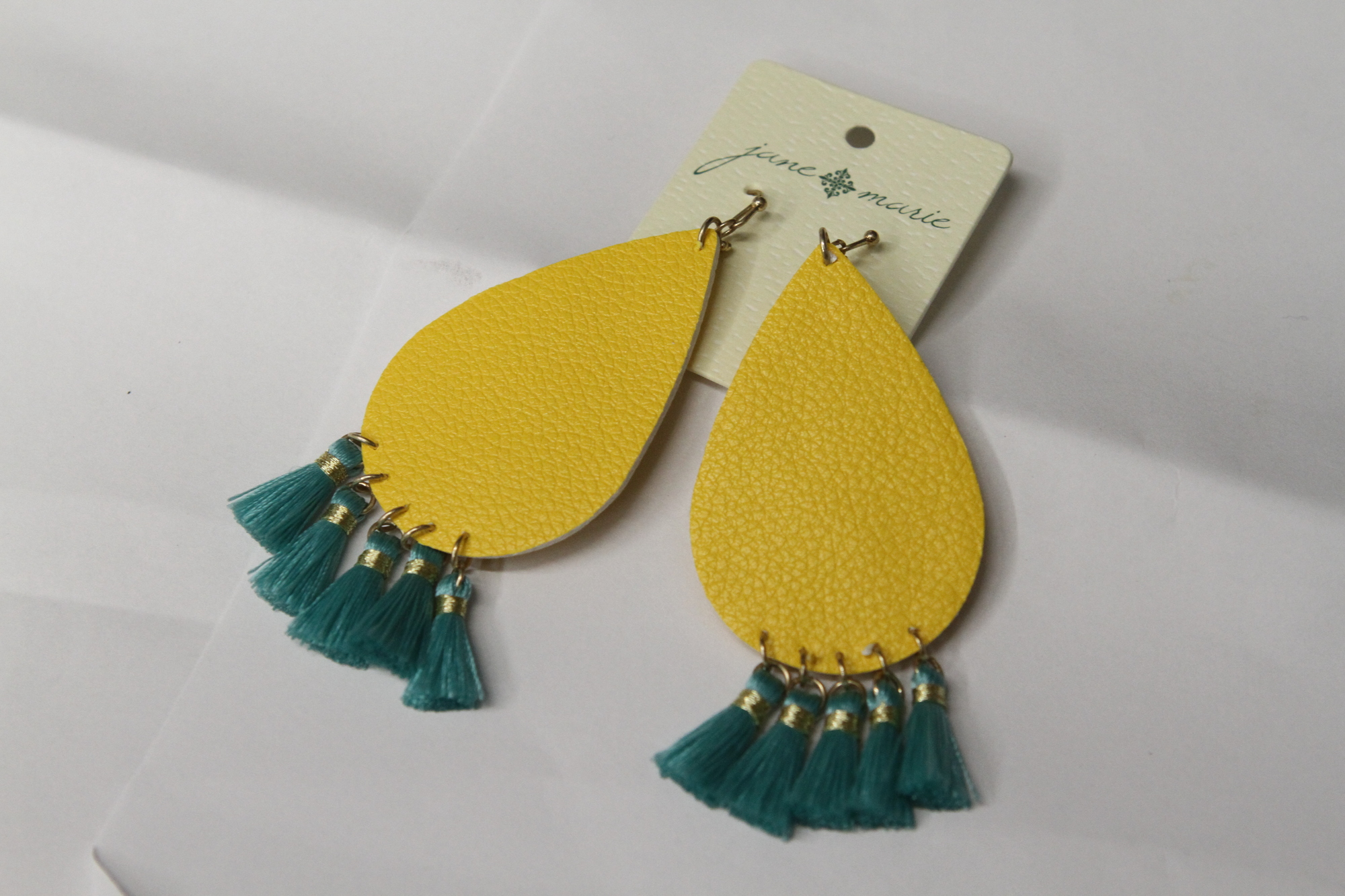 Jane Marie  yellow/gray  earrings: $14